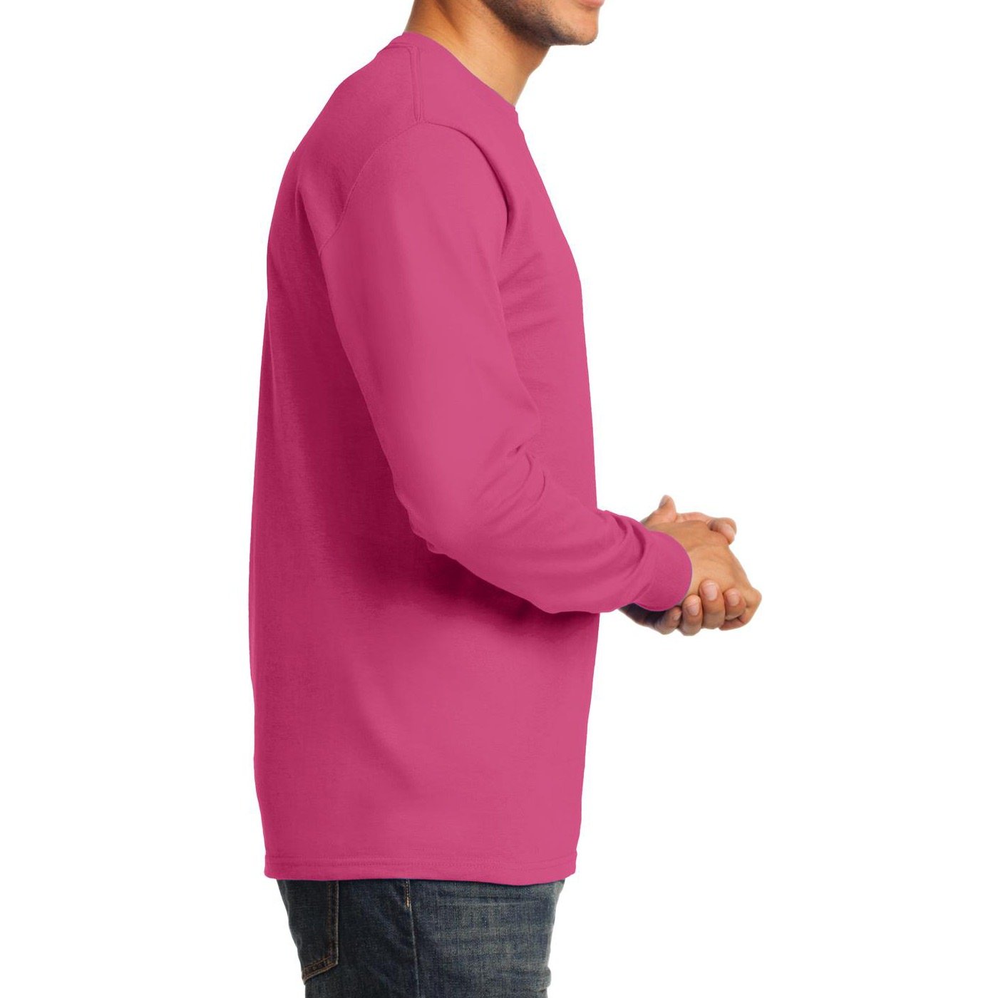 Premium Men's Long Sleeve Essential T-Shirt - Soft Cotton Basic Tee for Casual Wear, Layering & Everyday Comfort | Ideal for Work, Gym & Outdoor Activities