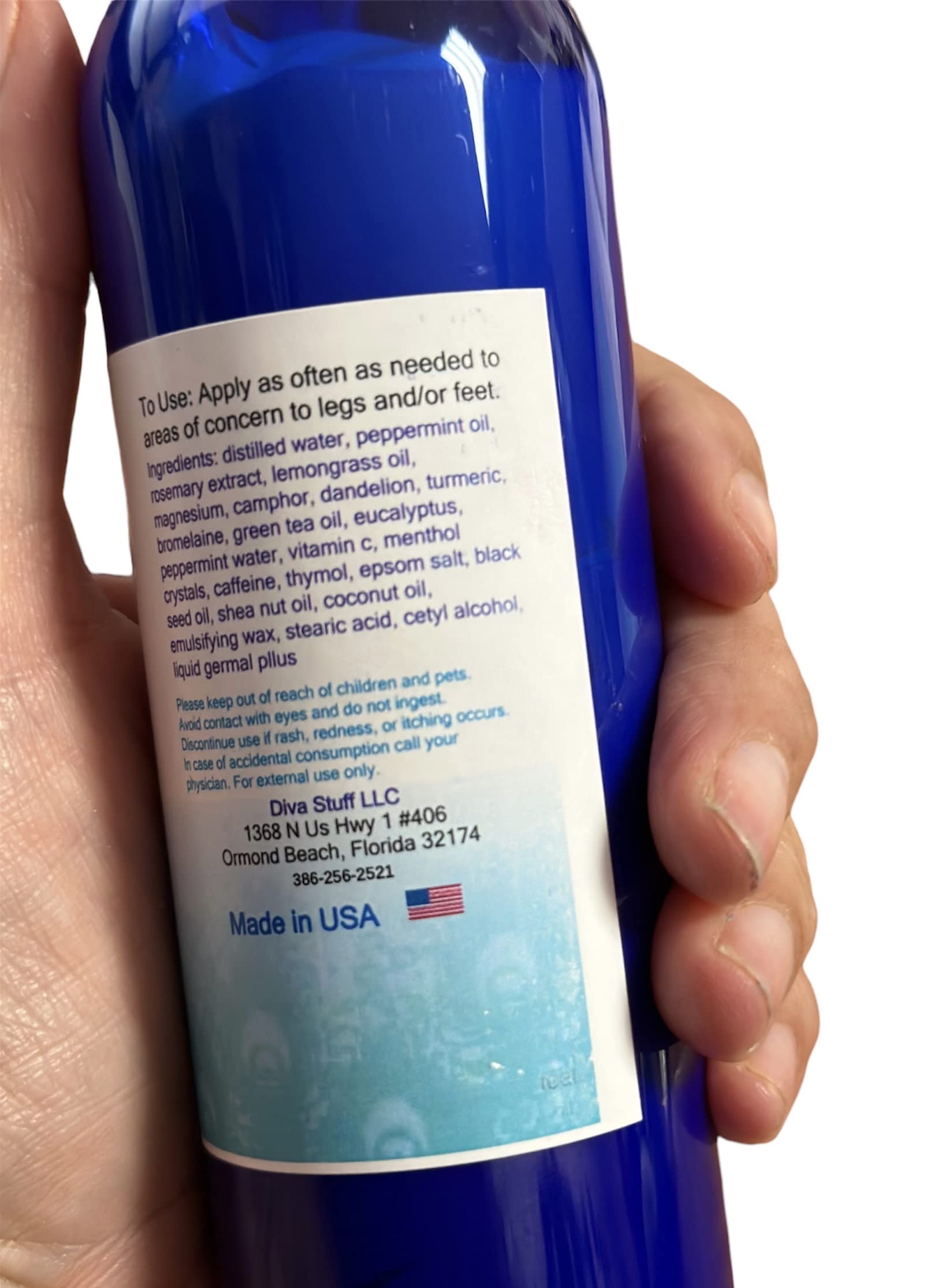 Diva Stuff Leg and Foot Circulation Cream for Tight, Aching, Swollen Calves & Feet - Improves Blood Flow, Reduces Discomfort | Perfect for Post-Workout Recovery, Long Flights & Standing All Day