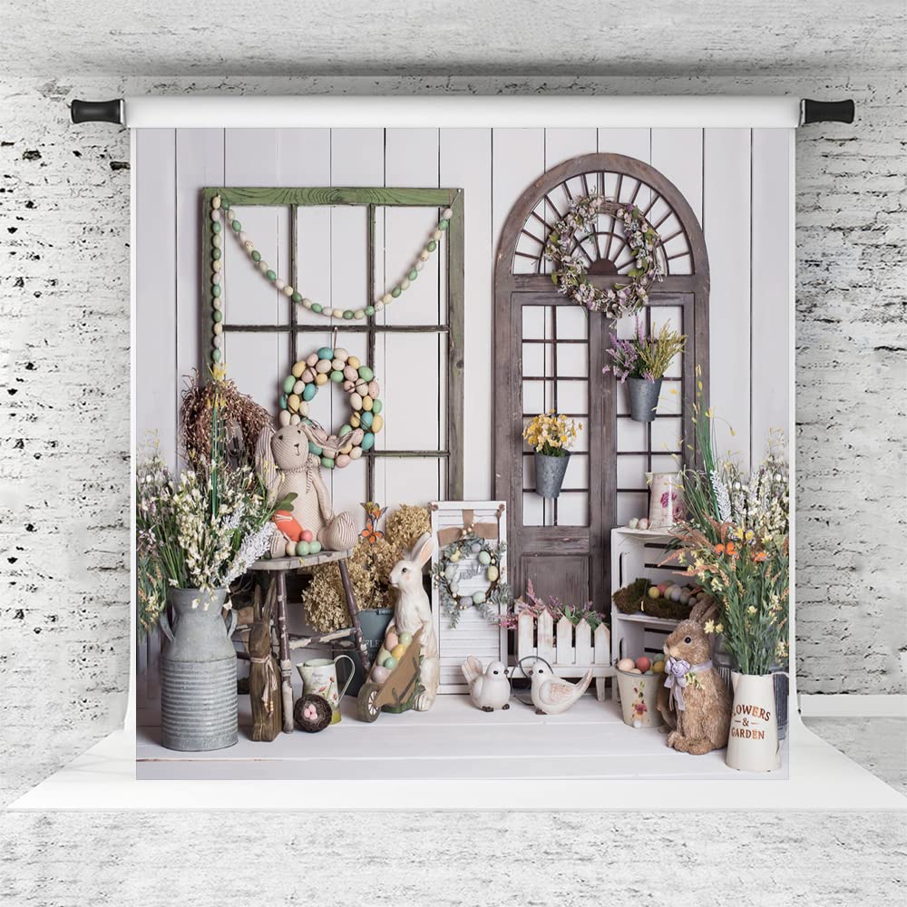 Easter Photo Backdrop for Kids - 8x8ft Spring Themed Photography Background for Easter Celebrations, Birthday Parties & Family Photos (2.5x2.5m)