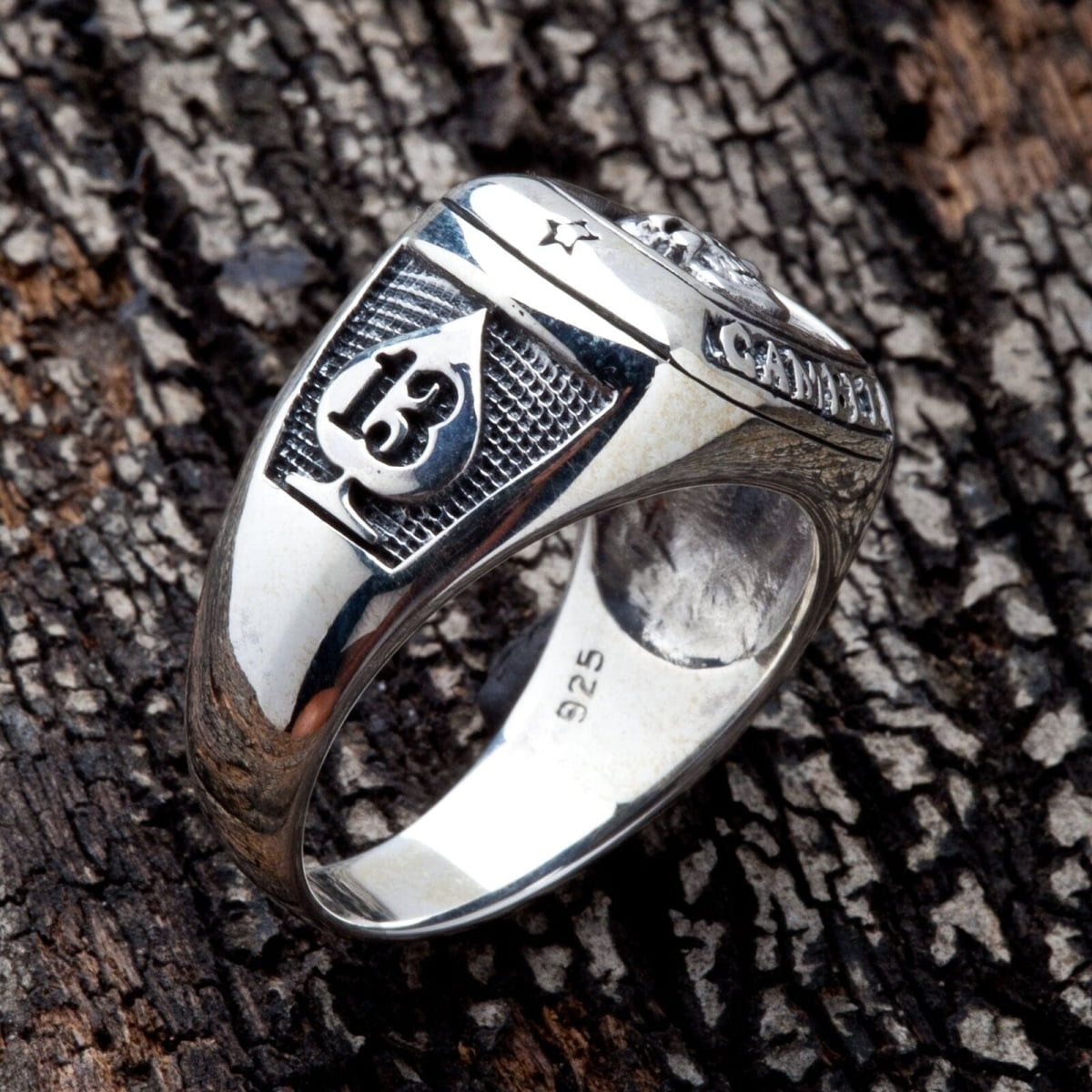 Crossbones Skull 925 Sterling Silver Ring for Men & Women - Gothic Punk Jewelry, Perfect for Halloween, Cosplay & Everyday Fashion Accessories