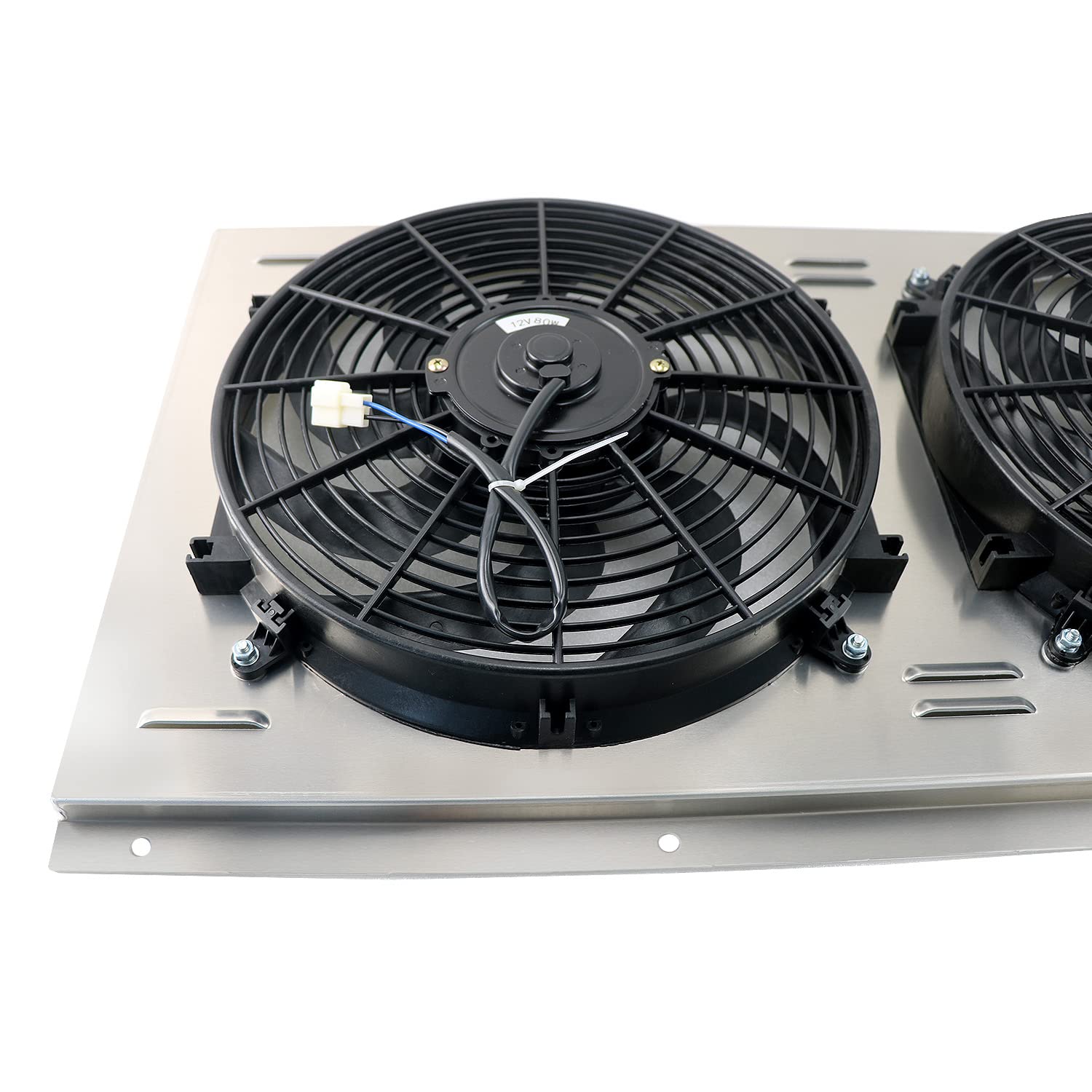 Aluminum Radiator Shroud with Electric Fan Relay Kit for 1988-2000 Chevy GMC C/K 1500 2500 3500 5.7L-7.4L V8 Trucks - Cooling System Upgrade for Off-Road & Towing Performance