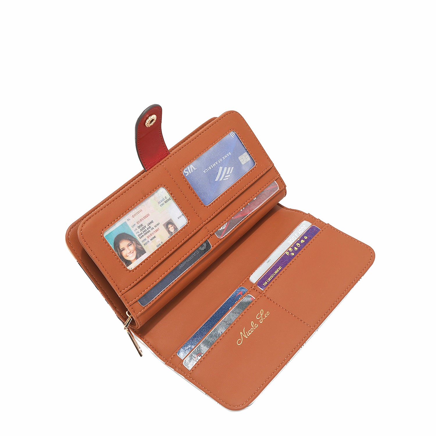 Premium NL Signature Bifold Wallet Wristlet for Women - RFID Blocking Leather Clutch with Wrist Strap - Perfect for Travel, Shopping & Everyday Use