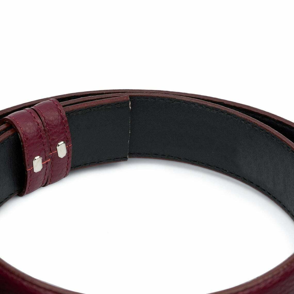 Genuine Leather Burgundy Belt Strap for Men - Replacement for Montblanc 35mm Watch (No Buckle Included) - Perfect for Dress Watches, Business Attire & Formal Occasions