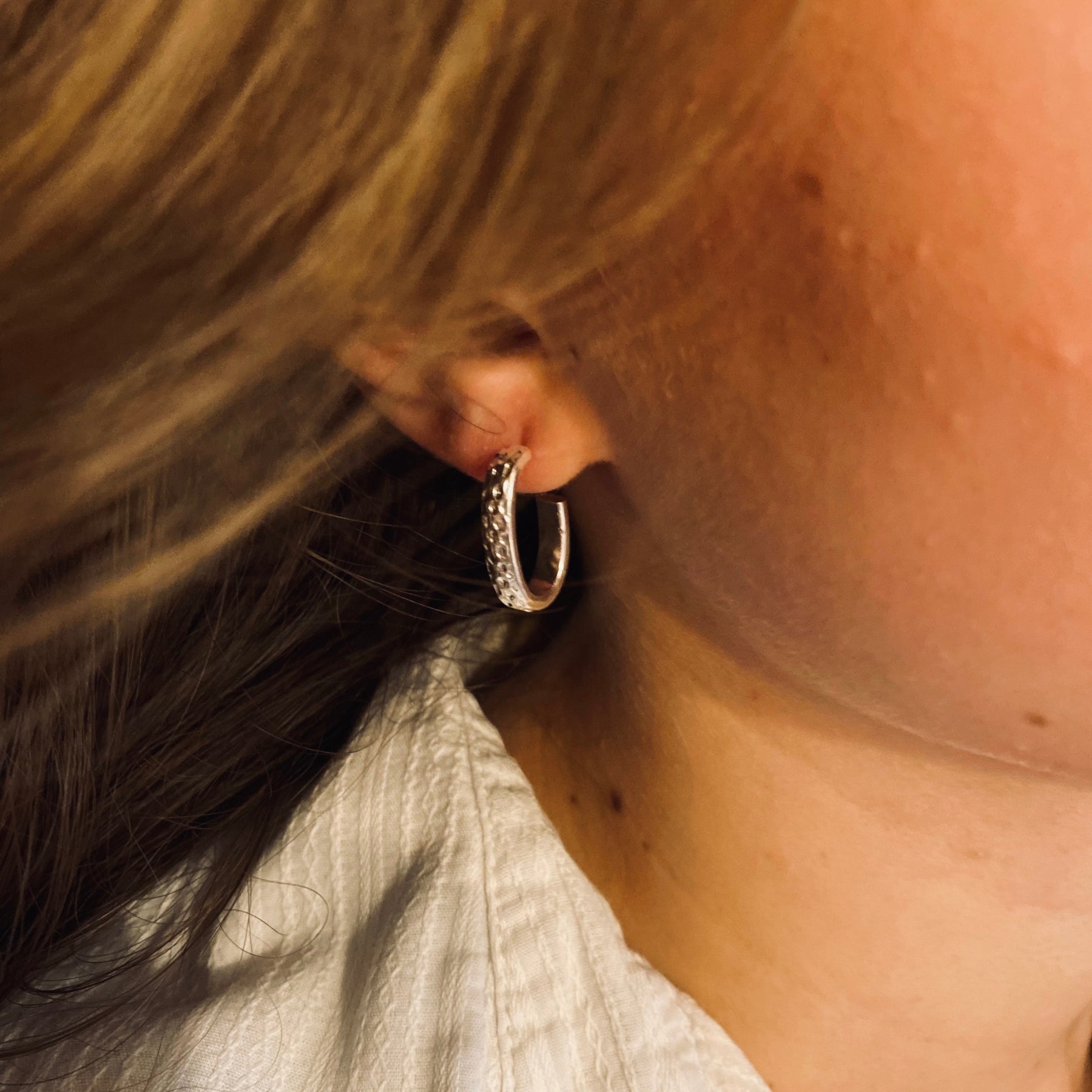 Silver Oval Creole Earrings - Elegant & Timeless Jewelry for Women | Perfect for Parties, Weddings & Everyday Wear