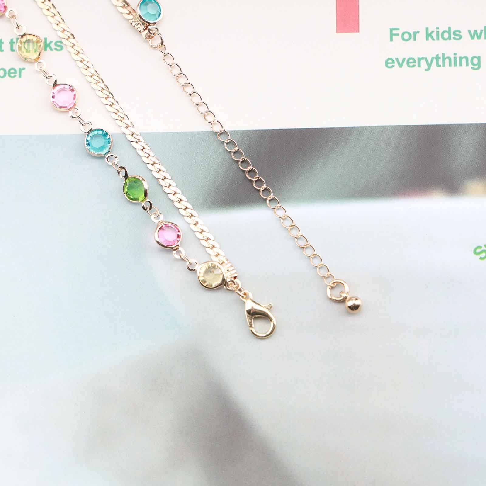 Bohemian Rainbow Crystal Bezel Snake Chain Necklace - Gold Layered Clavicle Choker Jewelry for Women | Perfect for Boho Chic Outfits, Festivals & Layered Necklace Styling