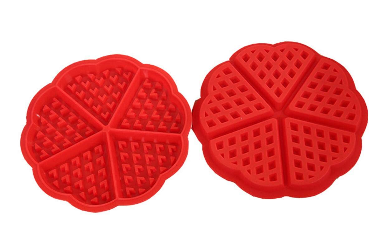 Non-Stick Silicone Waffle Mold - Flower & Square Shape Baking Pan for Waffles, Cakes, Chocolates, Muffins, Candies & Soap Making - Perfect for Home Baking, DIY Crafts & Gift Making