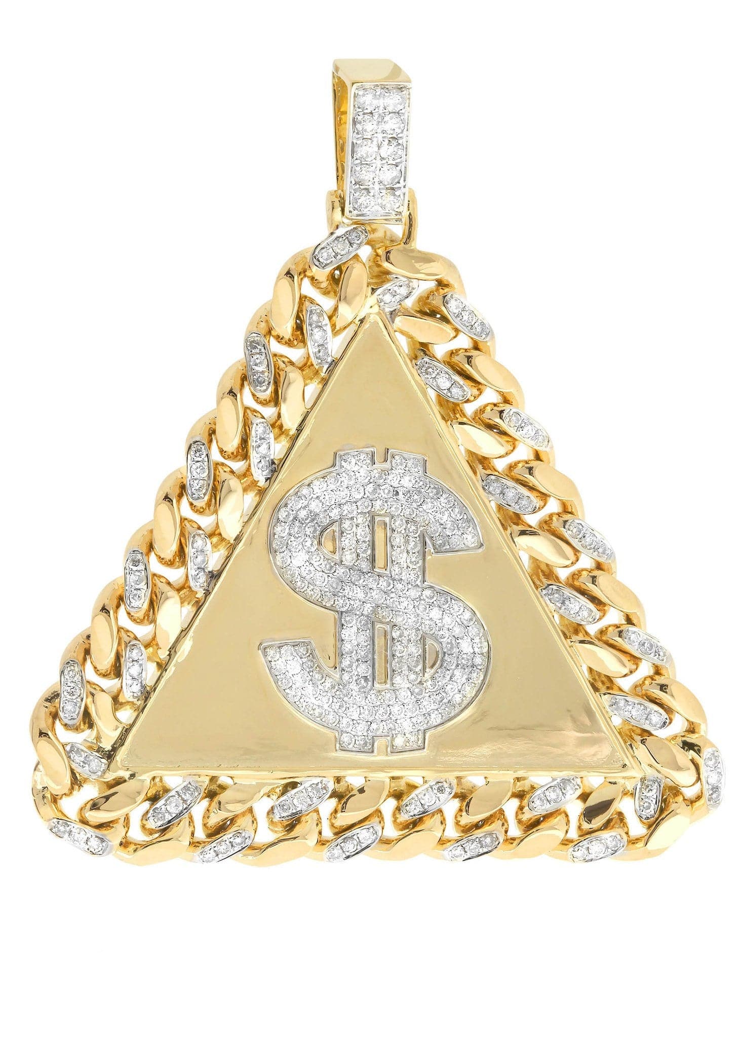 2.33 Carat Diamond Cross Pendant Necklace - 48.34 Grams Solid Gold Religious Jewelry for Women & Men - Perfect for Baptism, First Communion, Confirmation & Everyday Wear