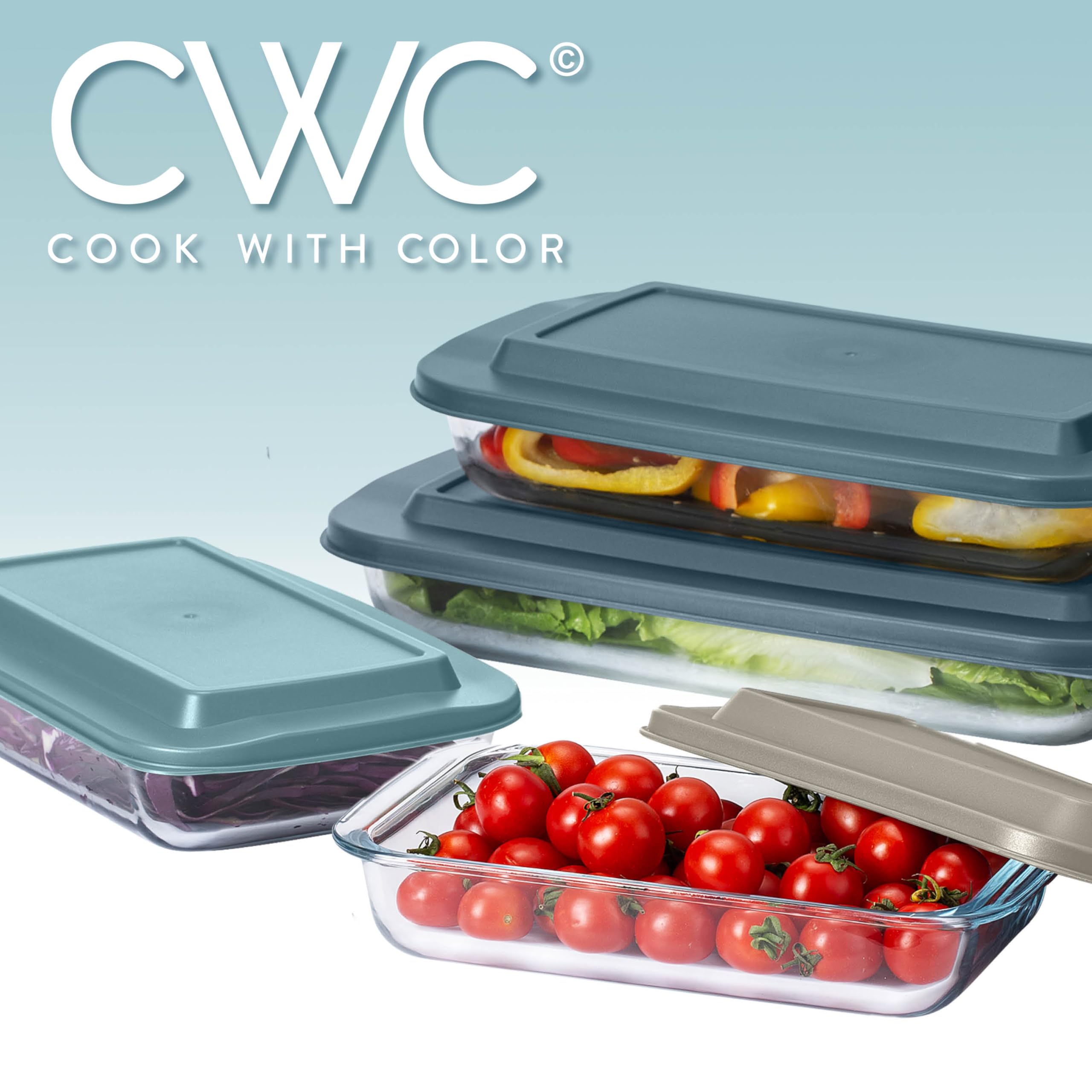 8-Piece Colorful Glass Baking Dish Set with Lids - Oven, Freezer & Microwave Safe Deep Casserole Dishes & Food Storage Containers | Perfect for Meal Prep, Leftovers & Holiday Cooking