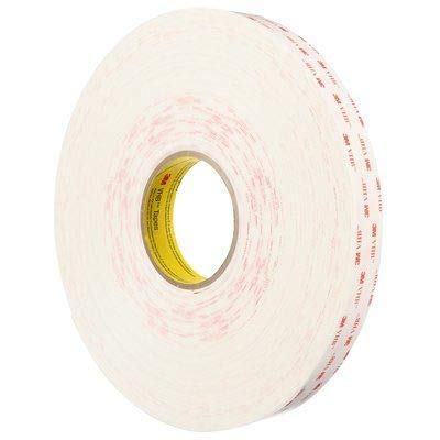 3M VHB Tape 4950 White 3/4 Inch x 36 Yards Heavy Duty Double Sided Adhesive Foam Tape - Strong Bonding for Signs, Nameplates, Trim & Automotive Parts (1 Roll)
