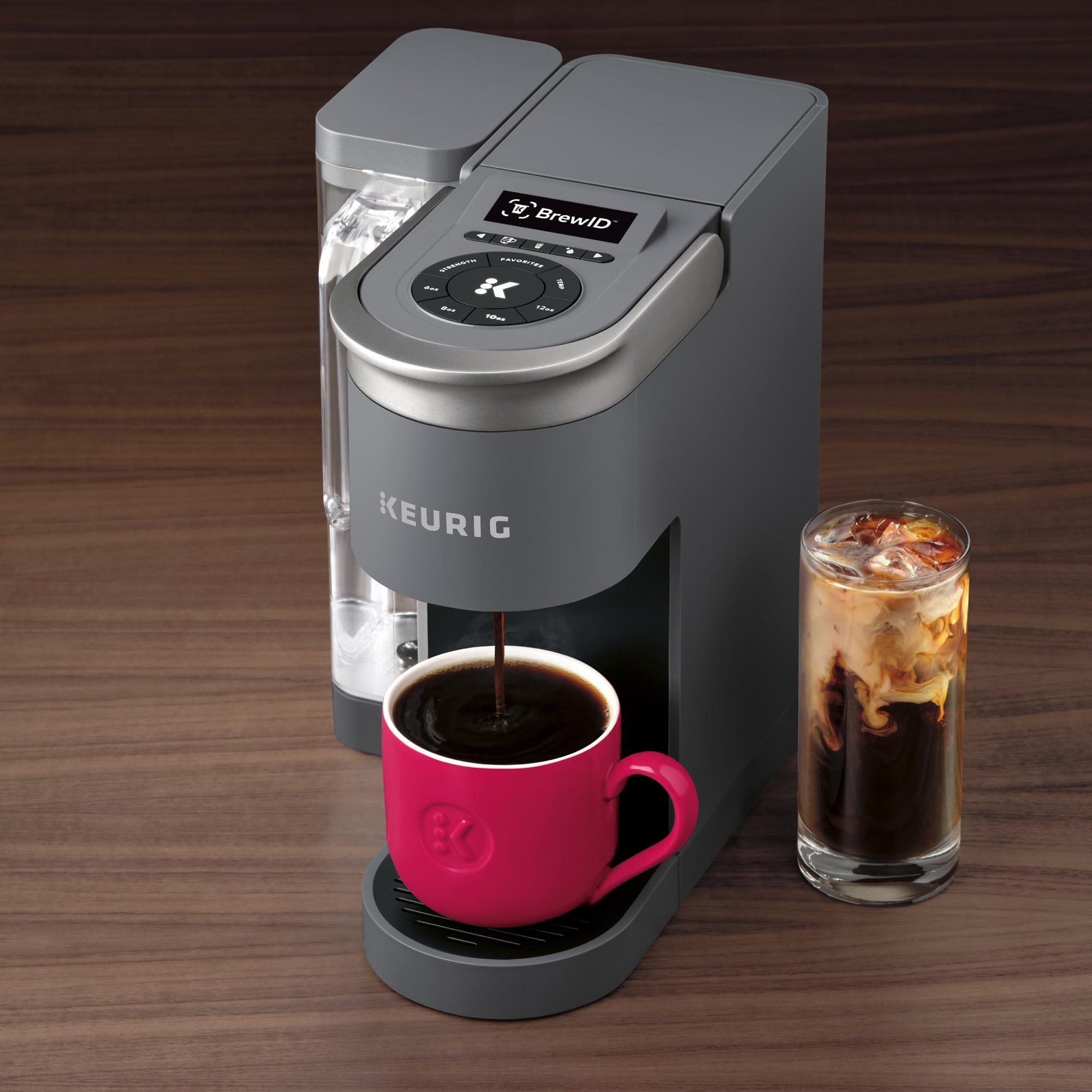Keurig K-Supreme SMART WiFi Coffee Maker - Single Serve with Alexa Compatibility, 4 Brew Sizes, 66oz Removable Water Reservoir - Perfect for Home, Office & Kitchen Use (Gray)
