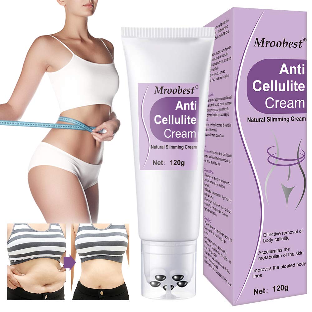 Best Anti Cellulite Cream for Belly Fat - Firming & Slimming Body Cream with Massage Roller - Effective Cellulite Removal & Body Contouring - Perfect for Post-Workout Recovery & At-Home Spa Treatments