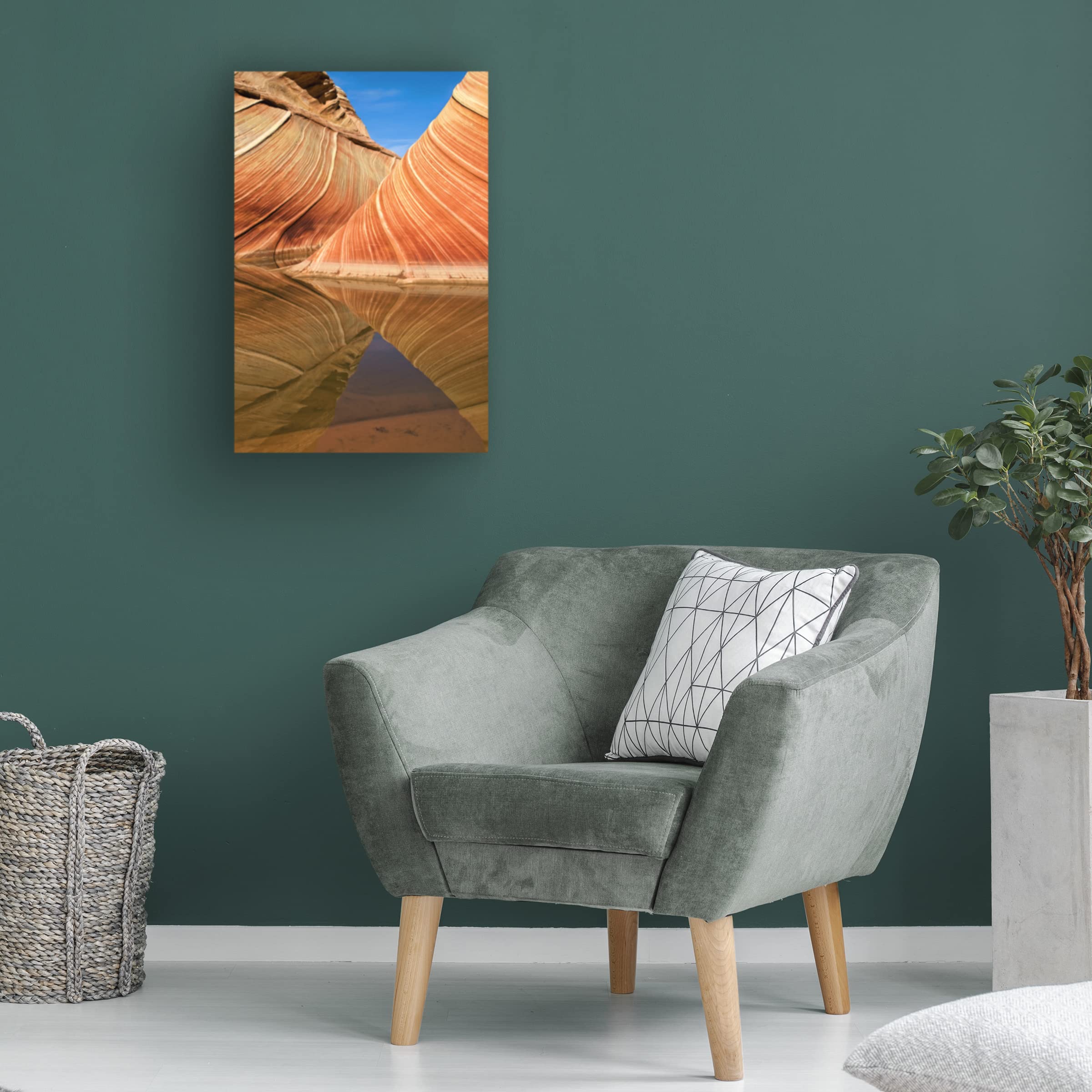Trademark Fine Art 'In Line' Canvas Wall Art by Nanouk El Gamal - Modern Abstract Painting for Living Room, Bedroom & Office Decor