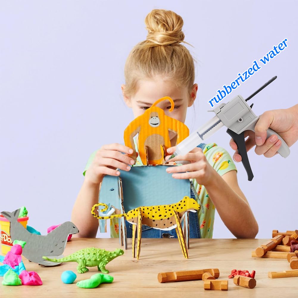 30ml Manual Glue Gun - Plastic Single Tube Hot Melt Adhesive Dispenser for Crafts, DIY, Dental Impressions | Quick Squeeze Handle for Precision Gluing, Bonding & Mixing | Perfect for Art Projects, Home Repairs & Dental Labs
