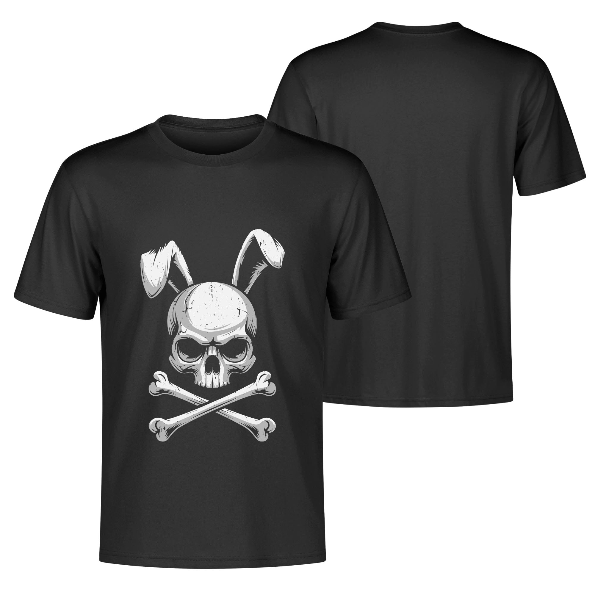 Bunny Skull & Crossbones Men's Cotton T-Shirt - Soft Graphic Tee for Casual Wear & Street Style