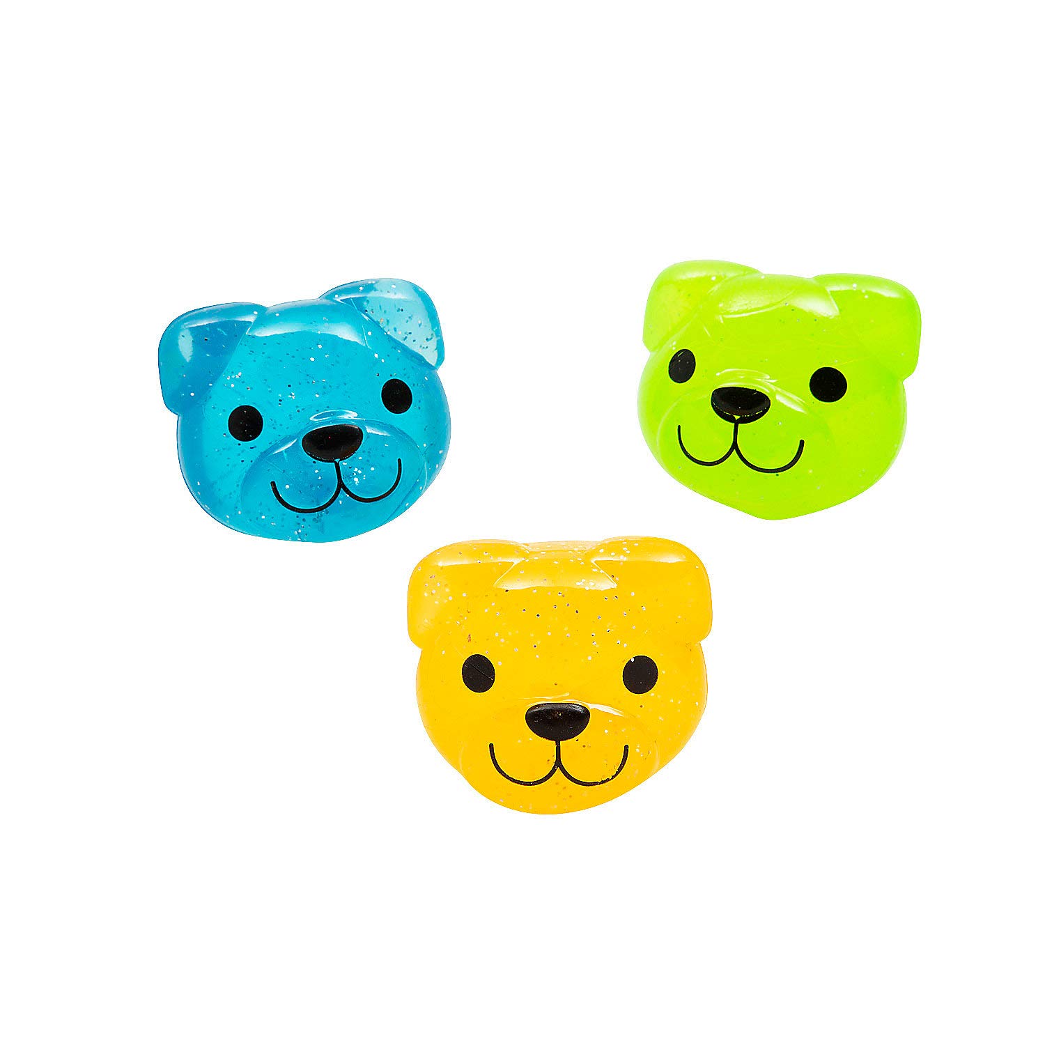 12 Pack Dog Shaped Bouncing Balls - Durable Rubber Dog Toy for Fetch, Training & Play - Fun Interactive Pet Toys for Dogs, Puppies & Outdoor Activities