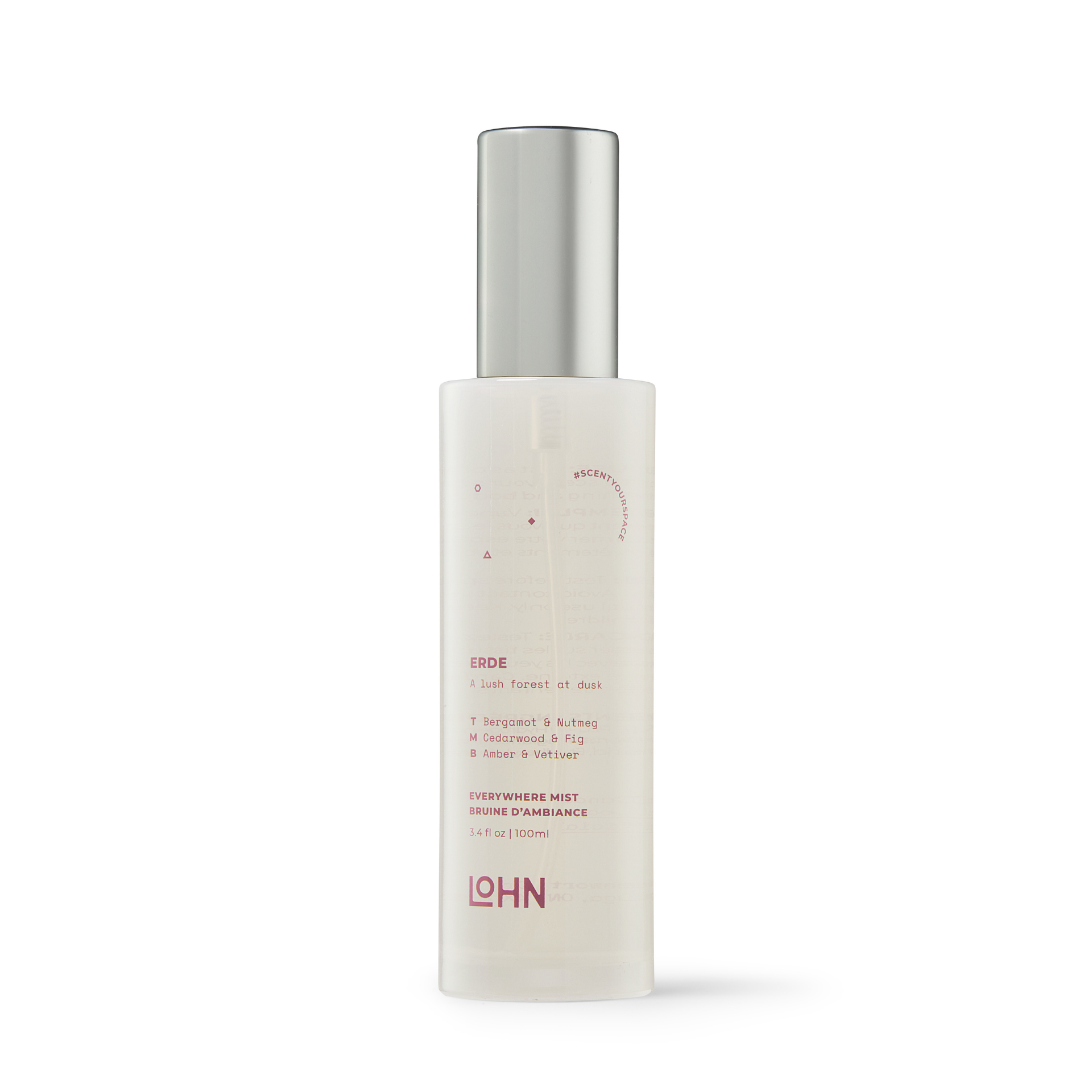 ERDE Everywhere Mist - Amber & Vetiver Fragrance Spray | Long-Lasting Scent for Home, Office & Travel | Aromatherapy & Relaxation Essential Oil Mist