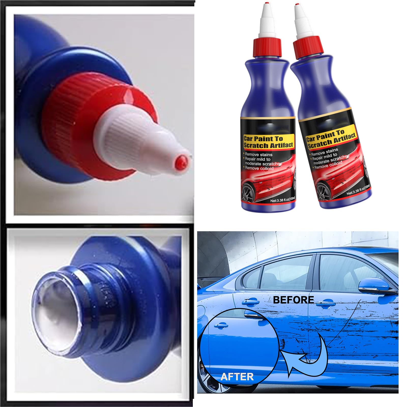 Dodorado Car Scratch Remover Paste & Spray - Professional Auto Scratch Repair Kit for Cars, Trucks & SUVs (1pc) - Restores Paint & Removes Scratches for Showroom Shine