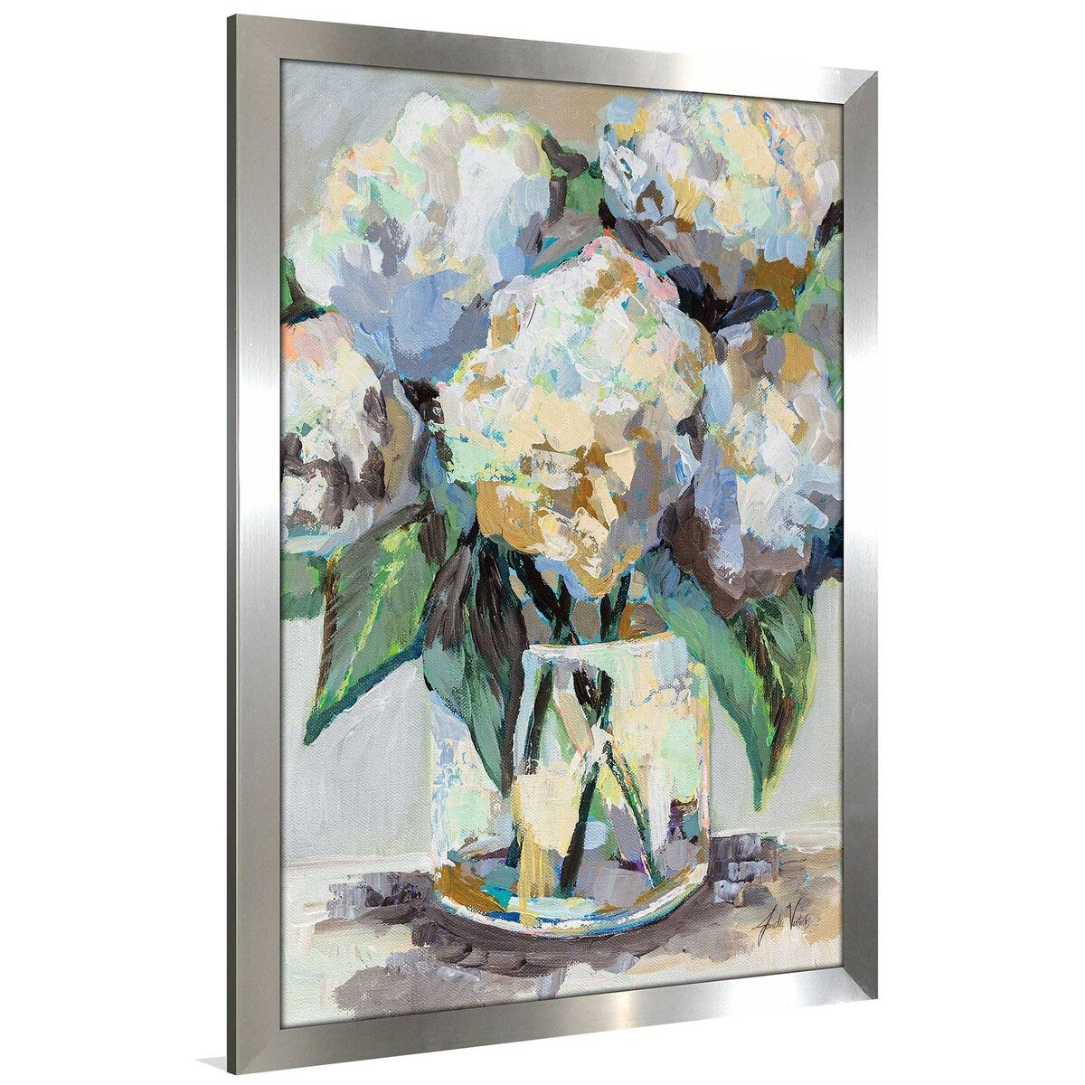 Beach House Bouquet Vertical Acrylic Print - Coastal Wall Art for Living Room, Bedroom & Beach House Decor