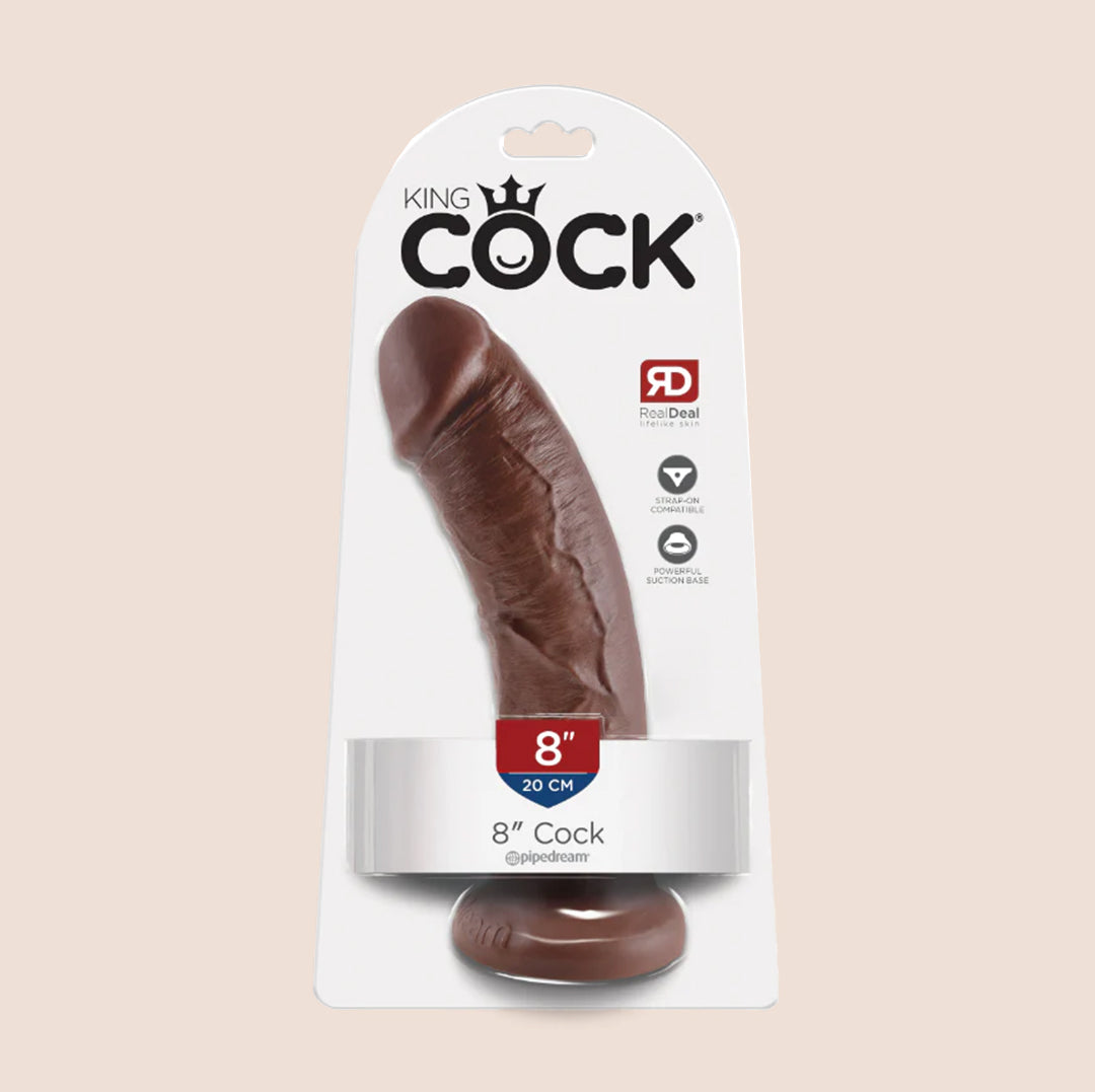 King Cock Ultra Realistic 8 Inch Dildo - Lifelike Silicone Adult Toy for Couples & Solo Play, BPA-Free Sex Toy for Enhanced Pleasure & Intimate Exploration