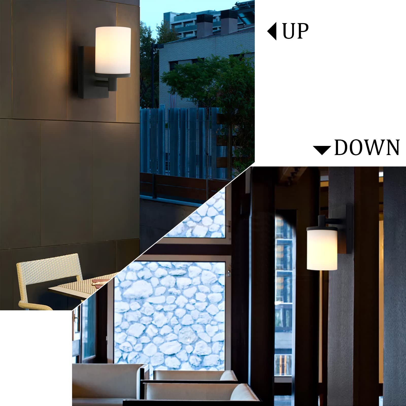 Pathson Milk White Cylinder Flush Mount Lighting & Wall Sconce - Modern Ceiling Light Fixture for Bedroom, Living Room, Hallway, Kitchen - Dimmable LED Lighting for Home Decor