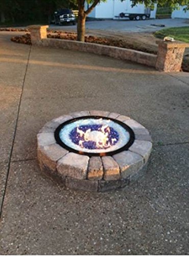 Stainless Steel Fire Ring Mounting Kit FRMK & 12 Inch Double Round Burner - Perfect for Outdoor Camping, Backyard Fire Pits, and BBQ Grilling