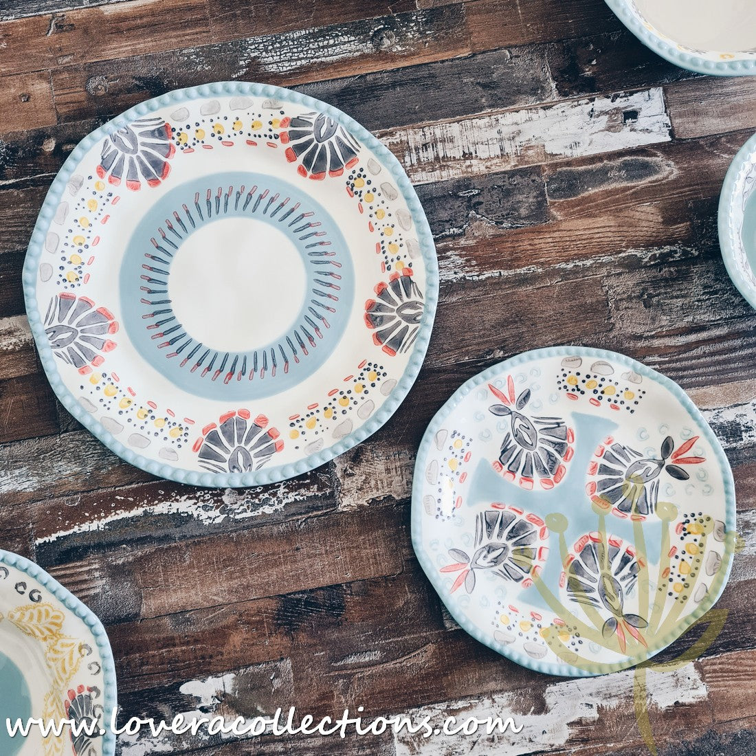 Stylish Afrocentric Light Blue Dinnerware & Serveware Set - Perfect for Family Dinners, Entertaining Guests & Cultural Celebrations