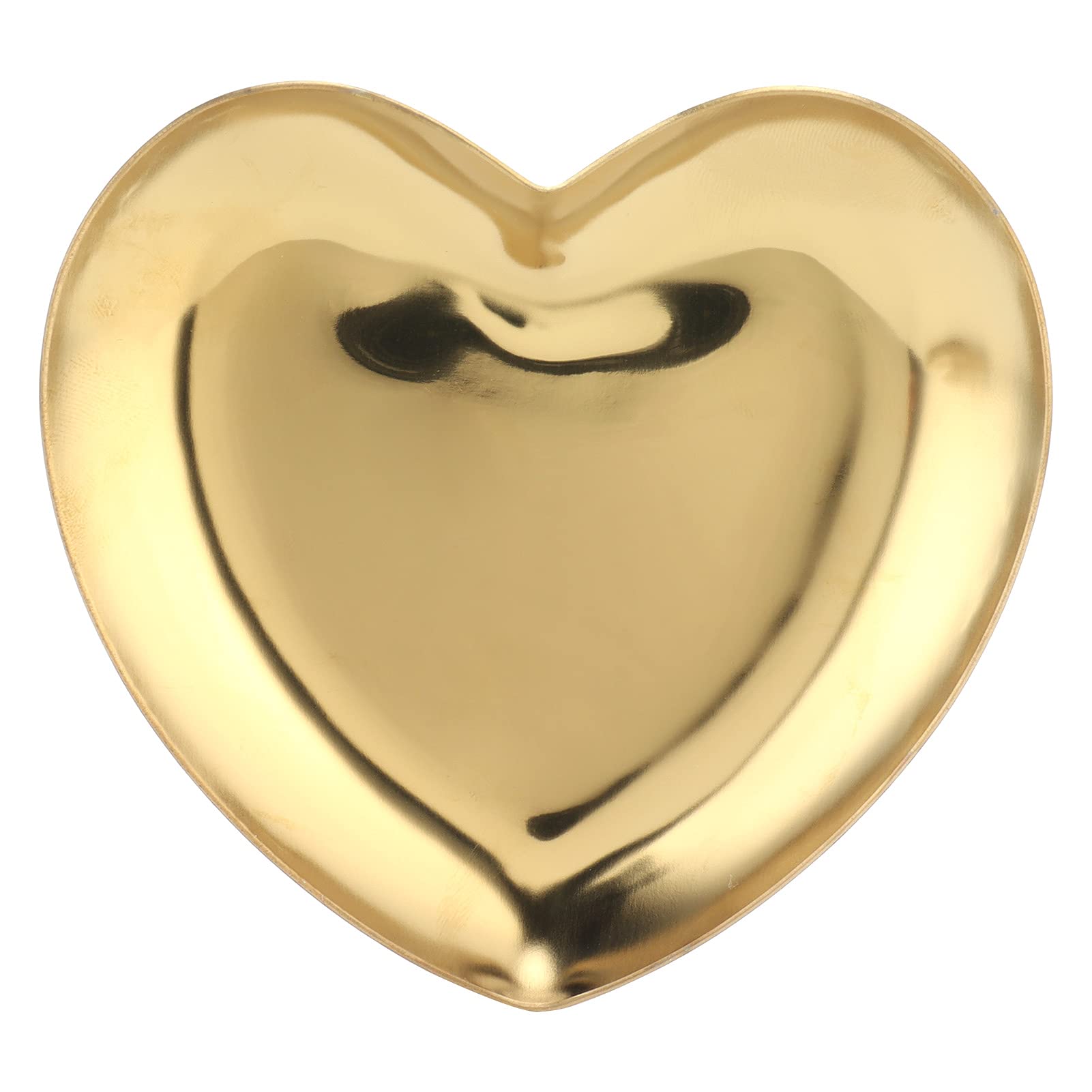 Heart-Shaped Stainless Steel Jewelry Display Tray - Mini Storage Dish for Rings, Earrings & Crafts - Elegant Metal Organizer for Home, Office & Gift Wrapping