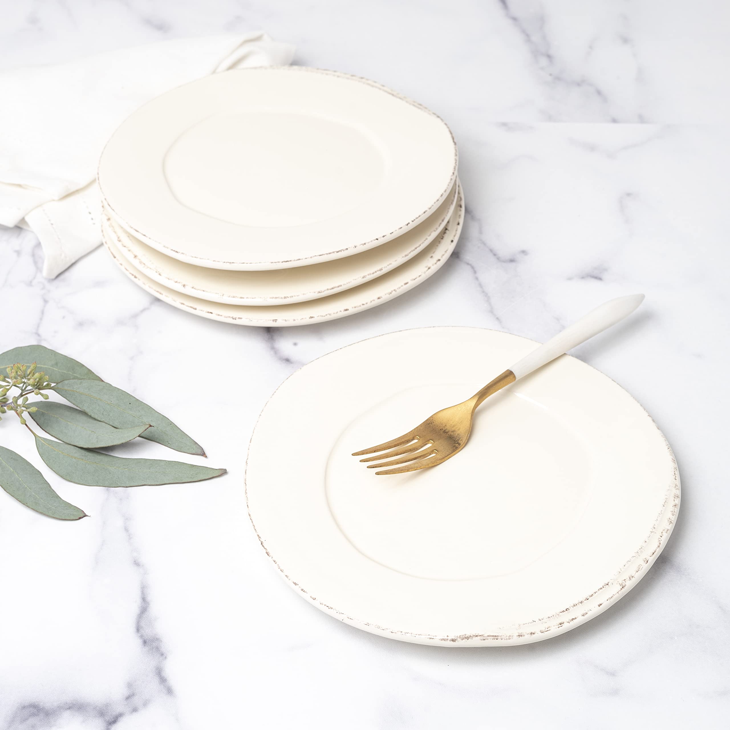 Vietri Lastra Linen Salad Plates Set of 4 - 8.75