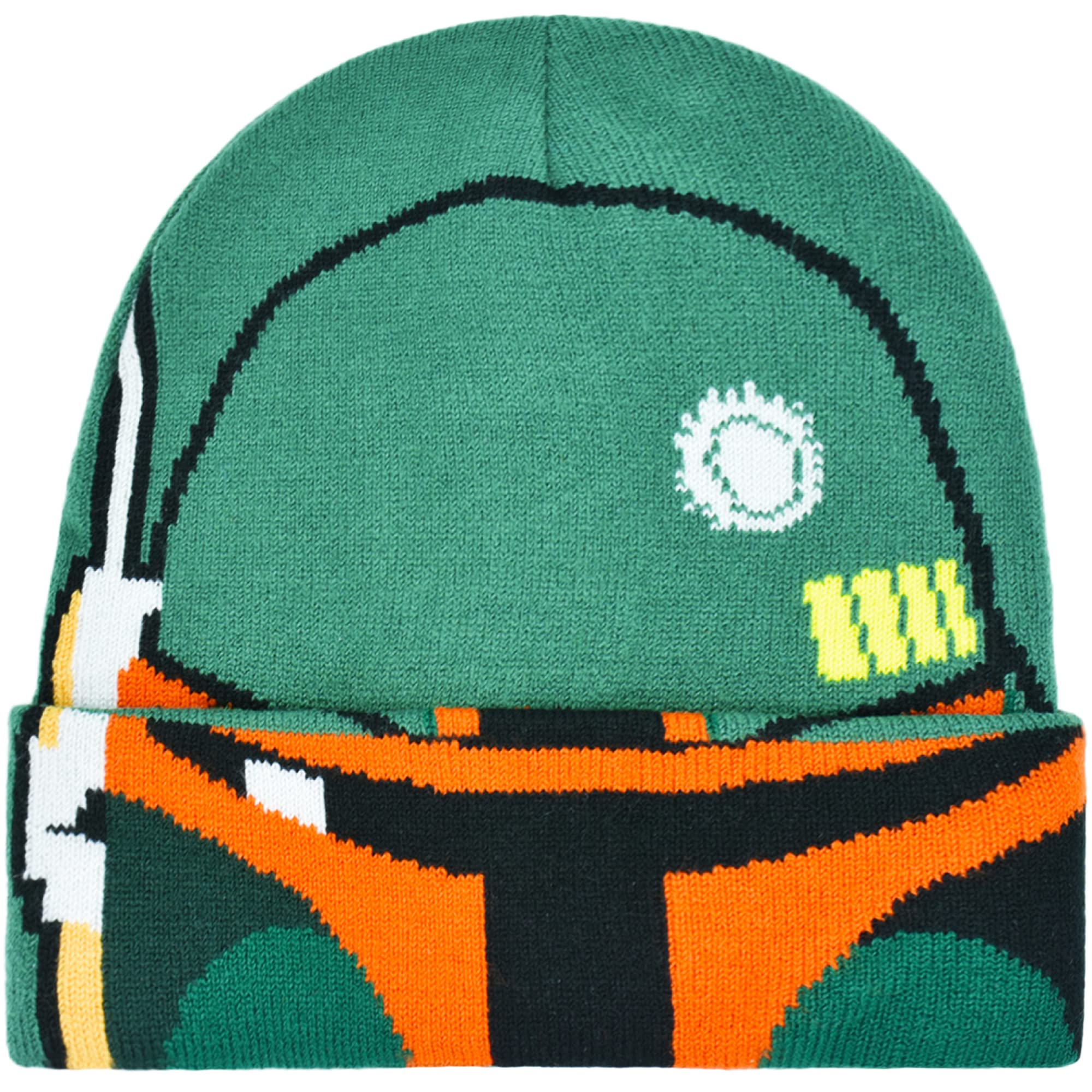 Star Wars Boba Fett Knitted Acrylic Winter Beanie Hat for Adults - Warm Cosplay Costume Accessory for Halloween, Comic Con & Cold Weather