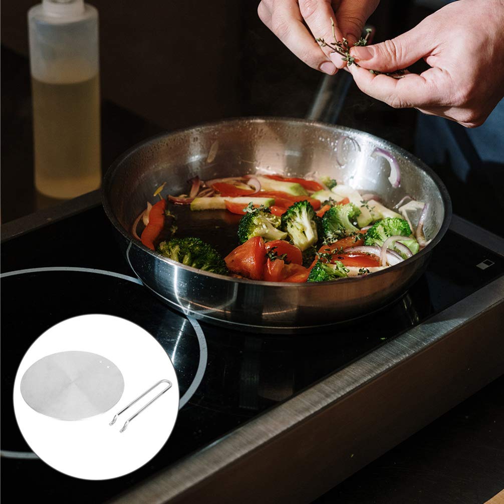 Hemoton Stainless Steel Induction Heat Diffuser Plate - Compatible with Electric Cookers, Rice Cookers & BBQ Grills - Heat Conduction Adapter for Even Cooking - Perfect for Kitchen, Camping & Outdoor Cooking