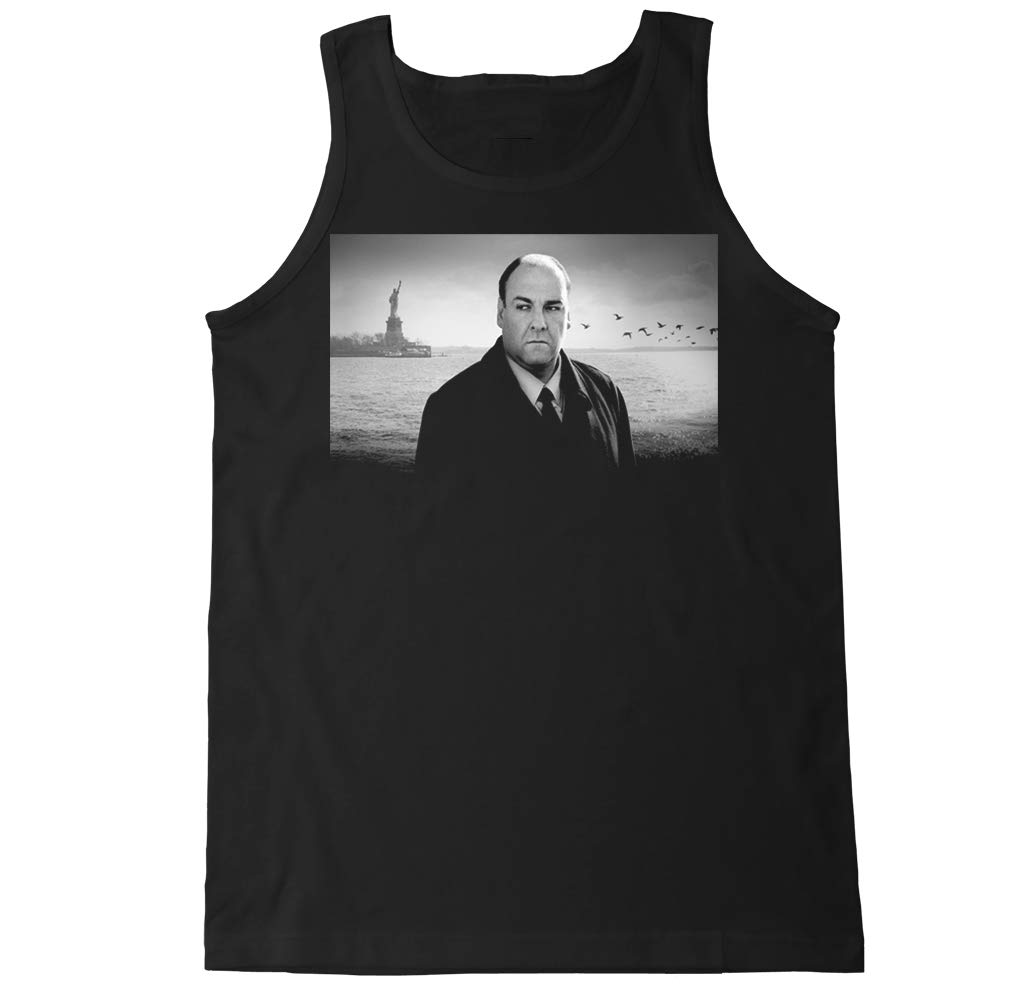 FTD Apparel Men's Tony Soprano Graphic 6-Pack Tank Tops - Casual Summer Workout Shirts for Gym, Beach & Streetwear Fashion
