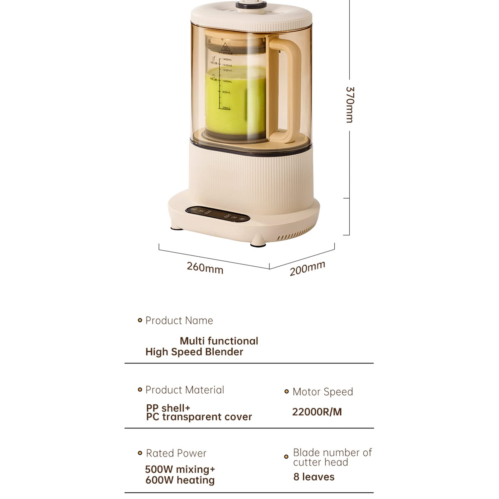 **Multifunctional Soy Milk Maker - Electric Heating Food Processor for Homemade Soy Milk, Soup & Baby Food | Perfect for Healthy Breakfast & Family Cooking**