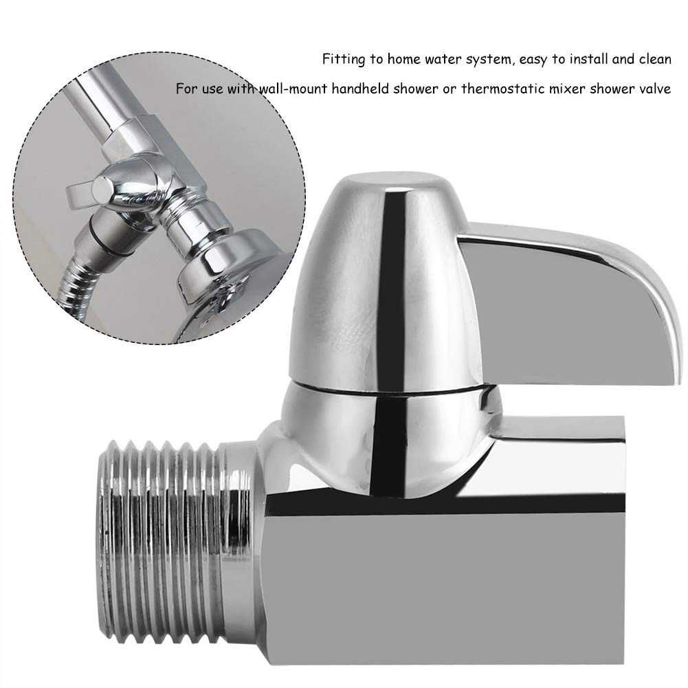 3-Way Brass Chrome Shower Diverter Valve - G1/2 T-Shaped Adapter for Rainfall Showerhead & Hose Set - 2 Way Splitter for Multiple Shower Configurations - Perfect for Bathroom Renovation & Spa-Like Experience
