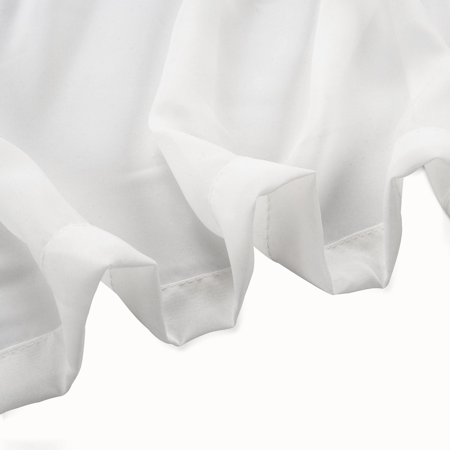 Macochico 156 Inch Extra Long Sheer Voile Curtains - Thermal Insulated Blackout Drapes with Nickel Grommets for Loft, Living Room & Guest Room (50W x 156L, White) - Perfect for Modern Homes, Apartments & Office Spaces
