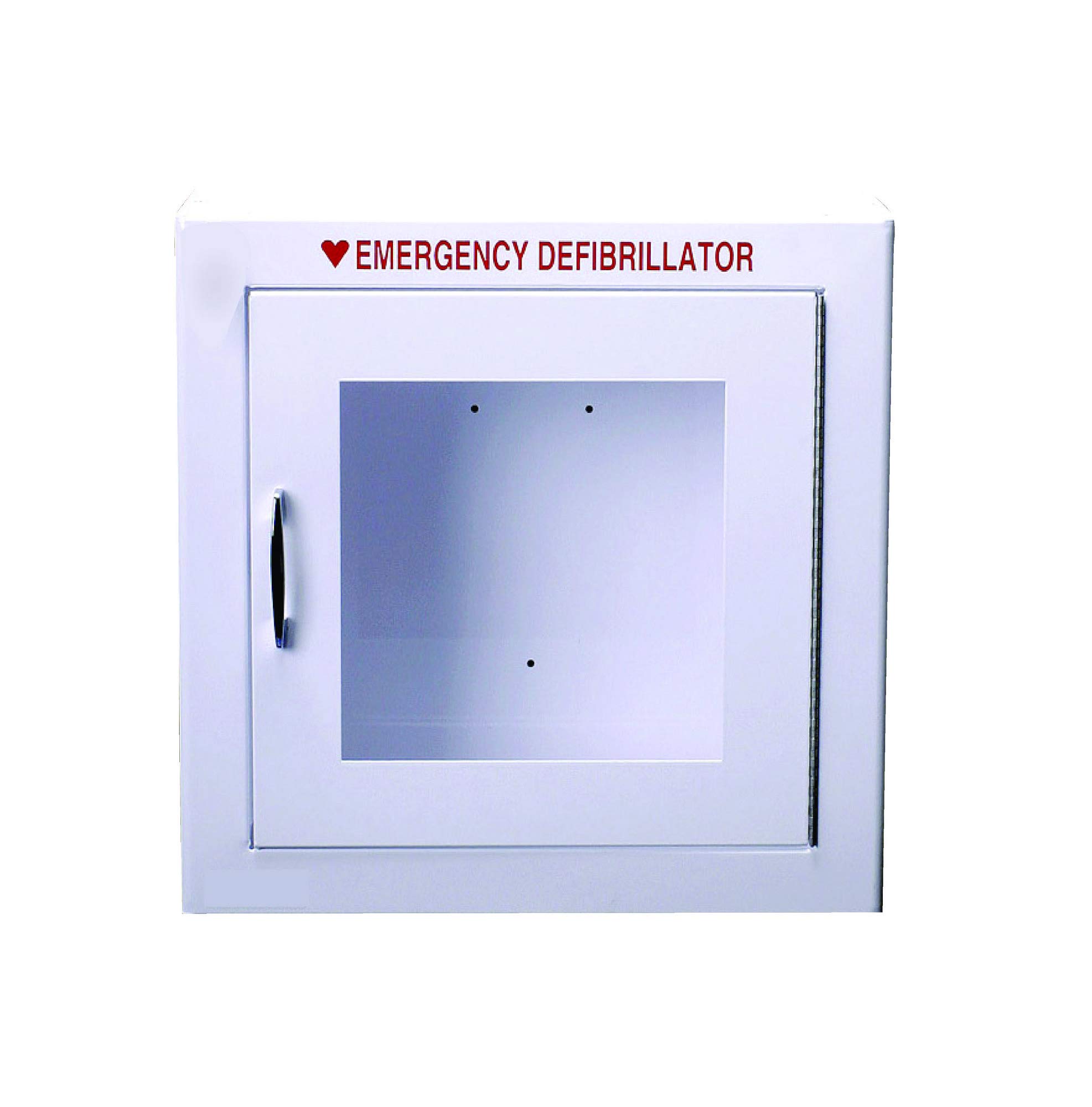 Cardiac Life Large AED Cabinet with AED Signs - Wall-Mounted Emergency Defibrillator Storage for Public Spaces, Offices & Schools