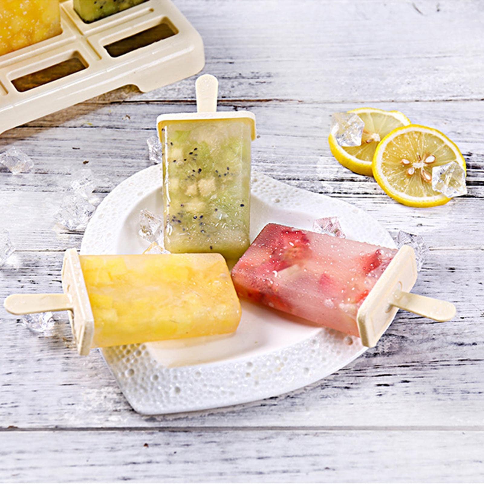 **9-Piece Reusable Popsicle Molds for Homemade Ice Pops - BPA-Free, Easy to Use & Clean - Perfect for Summer Treats, Kids' Snacks, and Healthy Frozen Desserts**