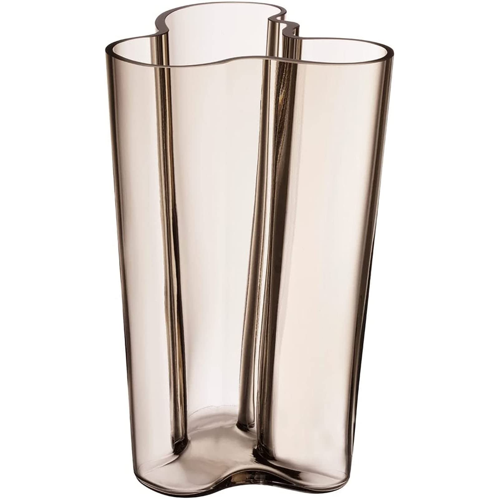 Iittala 1051431 Alvar Aalto Collection Crystal Glass Vase - Elegant Linen Finish for Home Decor, Wedding Centerpiece & Scandinavian Style Interior Design