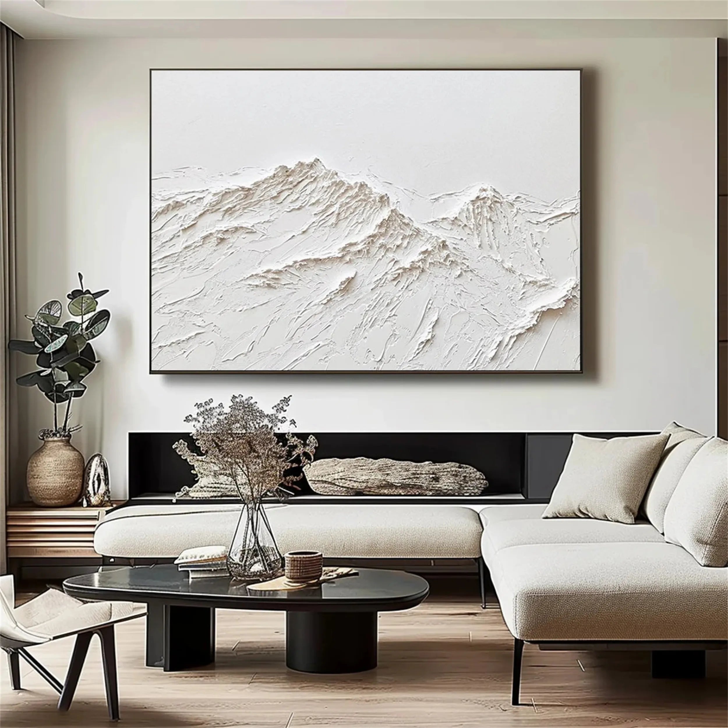 Minimalist Textured Plaster Art Painting - Modern Abstract Wall Decor for Living Room, Bedroom & Office | #MM251