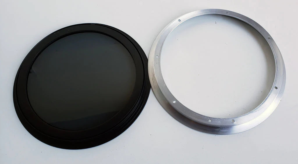 CRL 12 Round Porthole Van Window - Marine & RV Replacement Glass for Boats, Campers & Vehicles - Waterproof & Durable Design