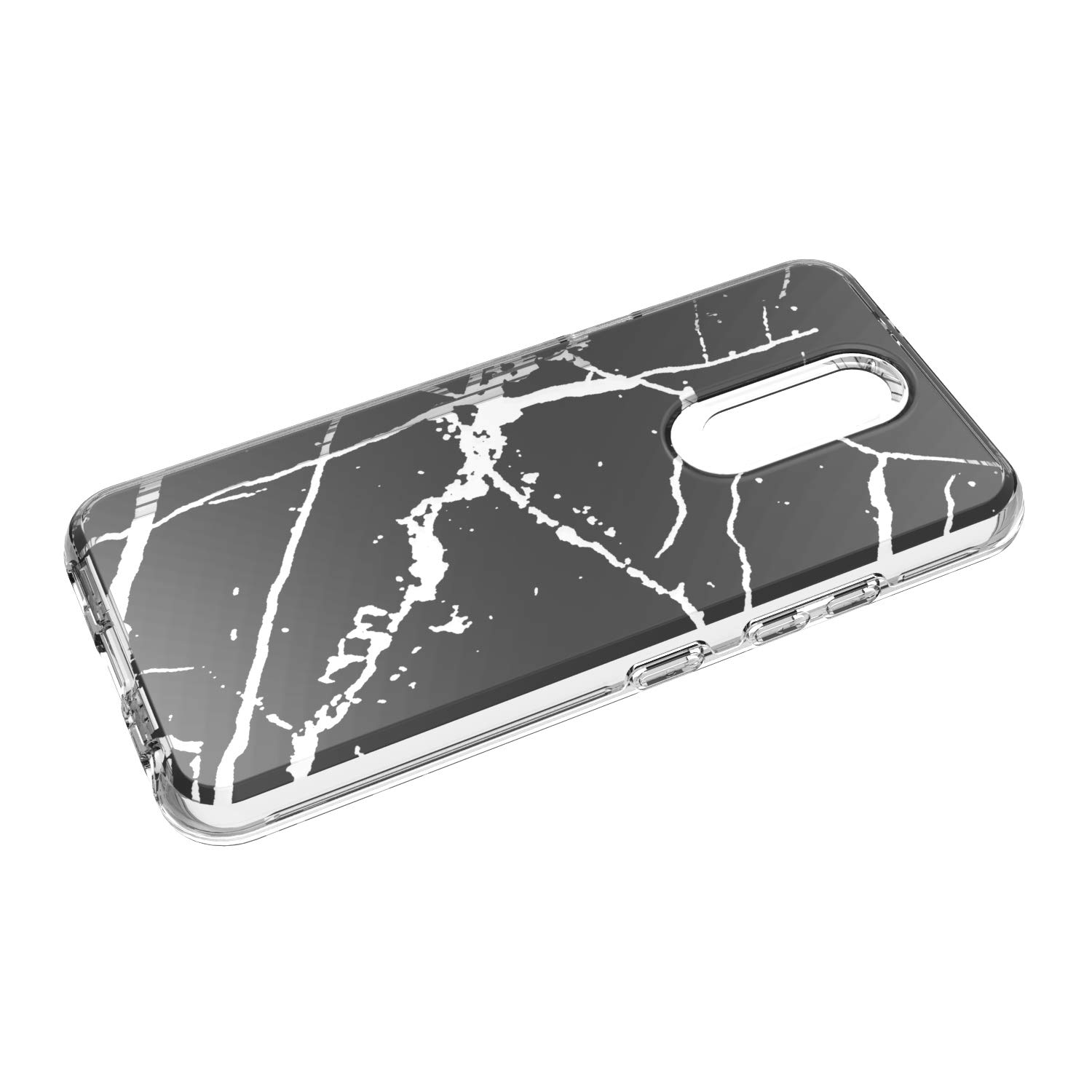 Z-GEN Slim Hybrid Clear TPU Phone Case for LG K40/Harmony 3/Xpression Plus 2 (2019) LM-X420/LG Solo LTE L423DL - Shockproof Protective Cover with Marble Design - Perfect for Work, Travel & Everyday Use