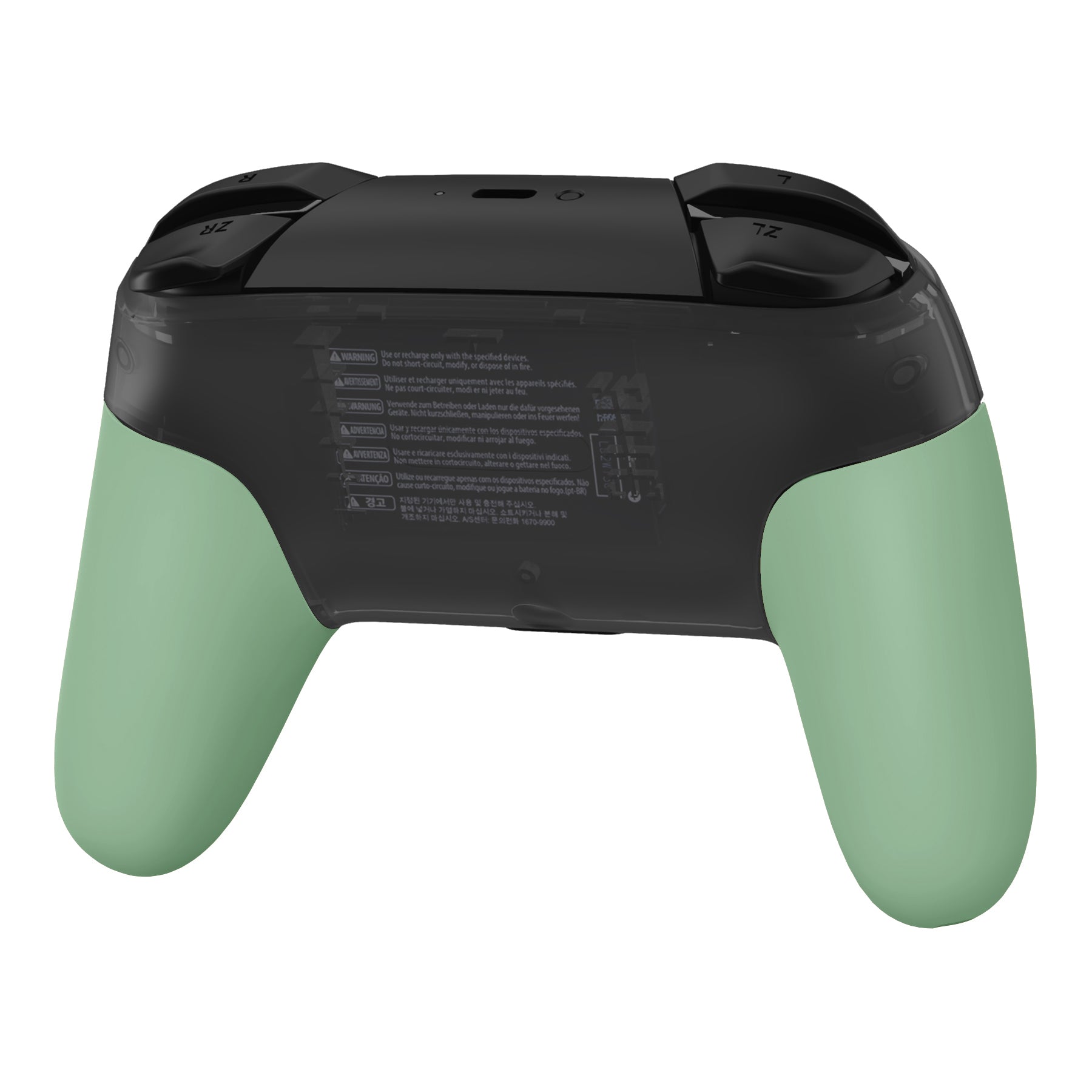 eXtremeRate Matcha Green Replacement Handle Grips for Nintendo Switch Pro Controller - DIY Hand Grip Shell Kit (Controller Not Included) GRP339 | Perfect for Gaming, Customization & Enhanced Comfort During Long Play Sessions