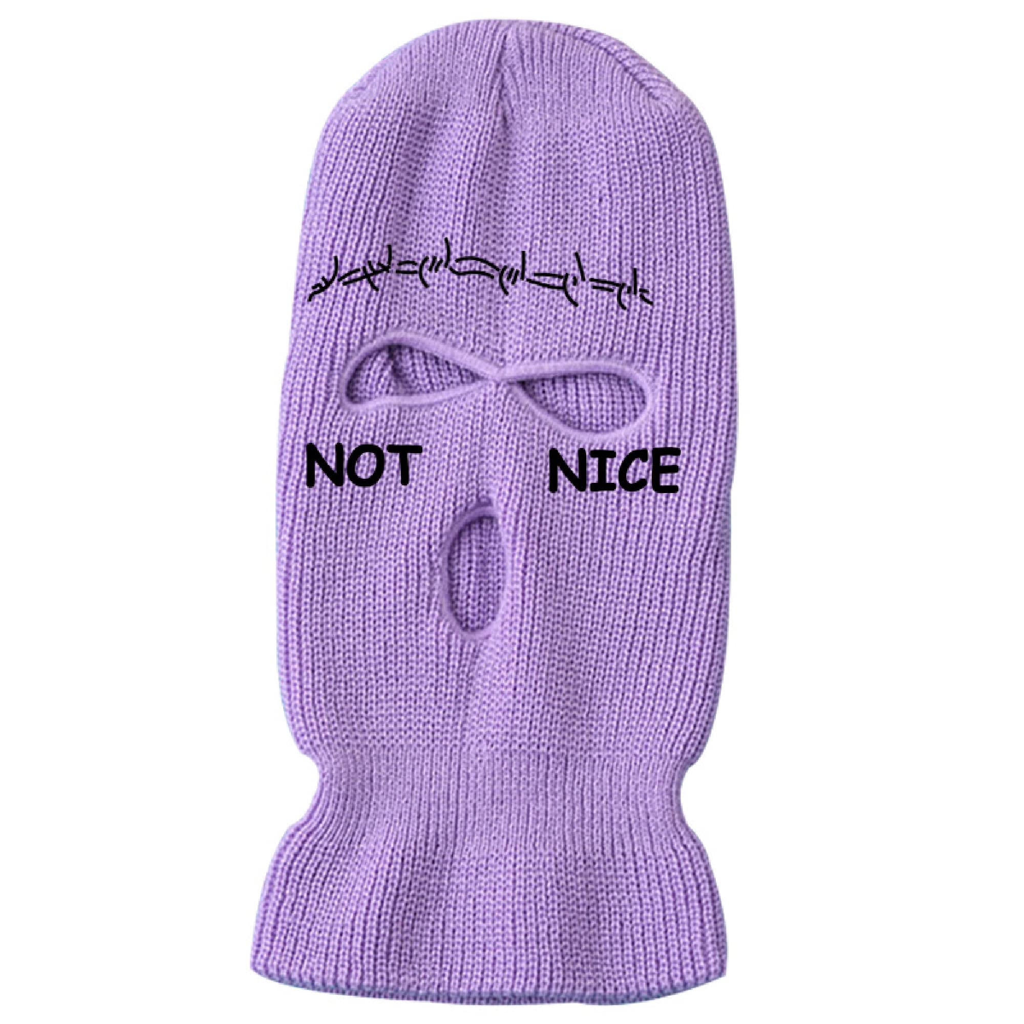 IMSWW 3-Hole Wool Knit Ski Mask - Winter Warm Windproof Balaclava for Skiing, Snowboarding, Cycling & Outdoor Activities