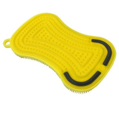 Kuhn Rikon Silicone Stay Clean 3-in-1 Scrubber - Dish Brush, Pot Scrubber & Bottle Cleaner for Kitchen, Camping & Travel