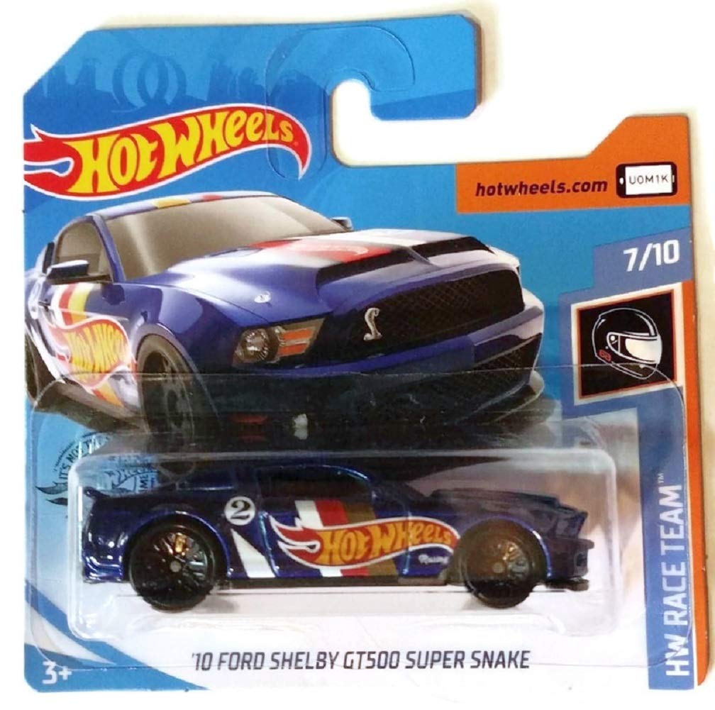 Hot Wheels Blue '10 Ford Shelby GT500 Super Snake 1:64 Scale Die-Cast Car - Limited Edition 192/250 on Short Card - Collectible Toy for Kids & Adults - Perfect for Racing Games, Display & Gift Giving