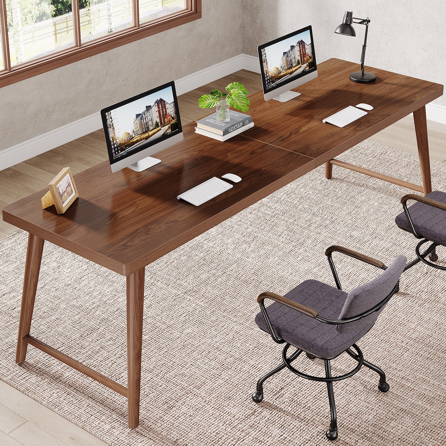 2 Person Computer Desk, 78.7
