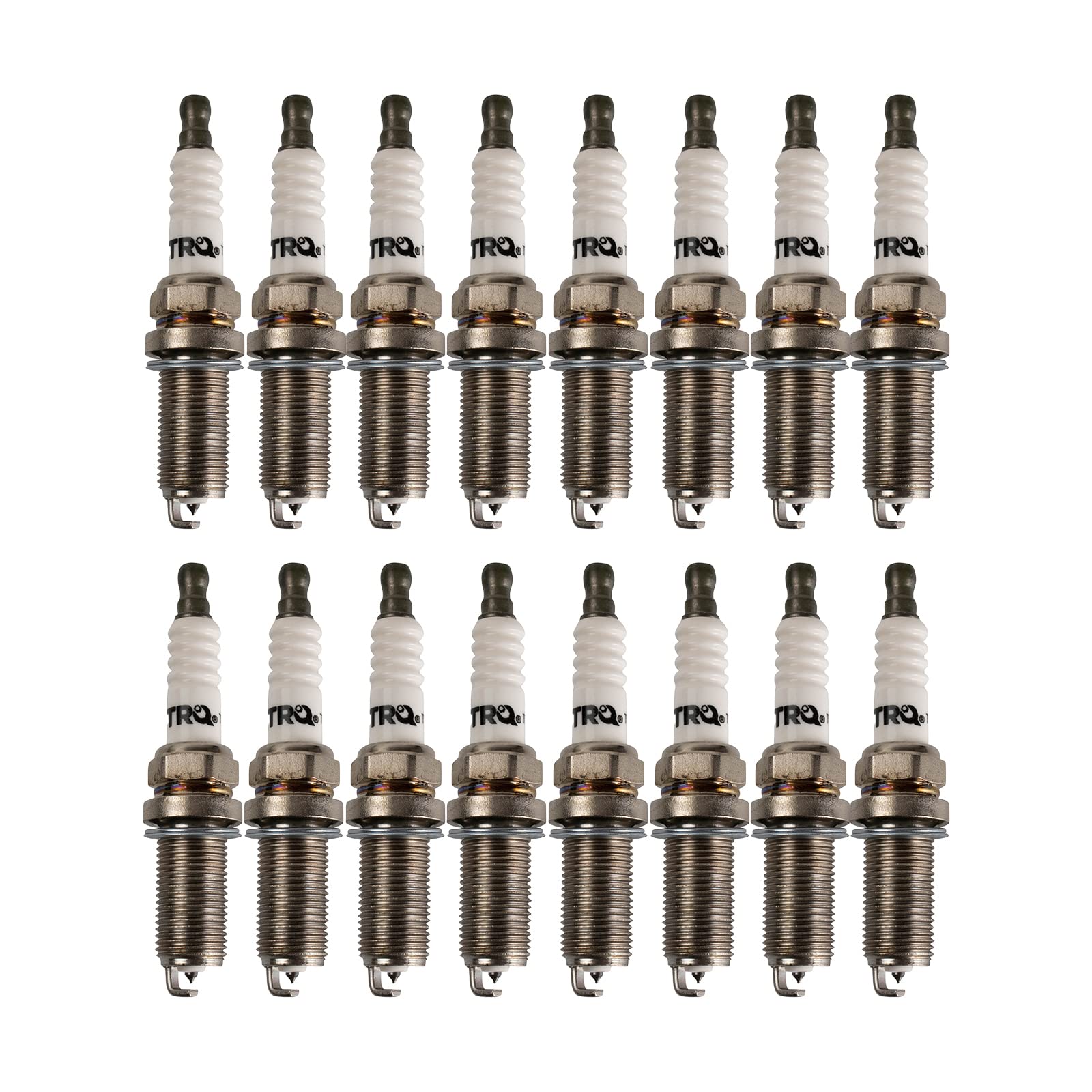 TRQ Iridium Spark Plugs - Premium 16pc Engine Tune Up Kit for Improved Ignition & Performance | Compatible with Most Vehicles - Perfect for DIY Car Maintenance & Performance Upgrades
