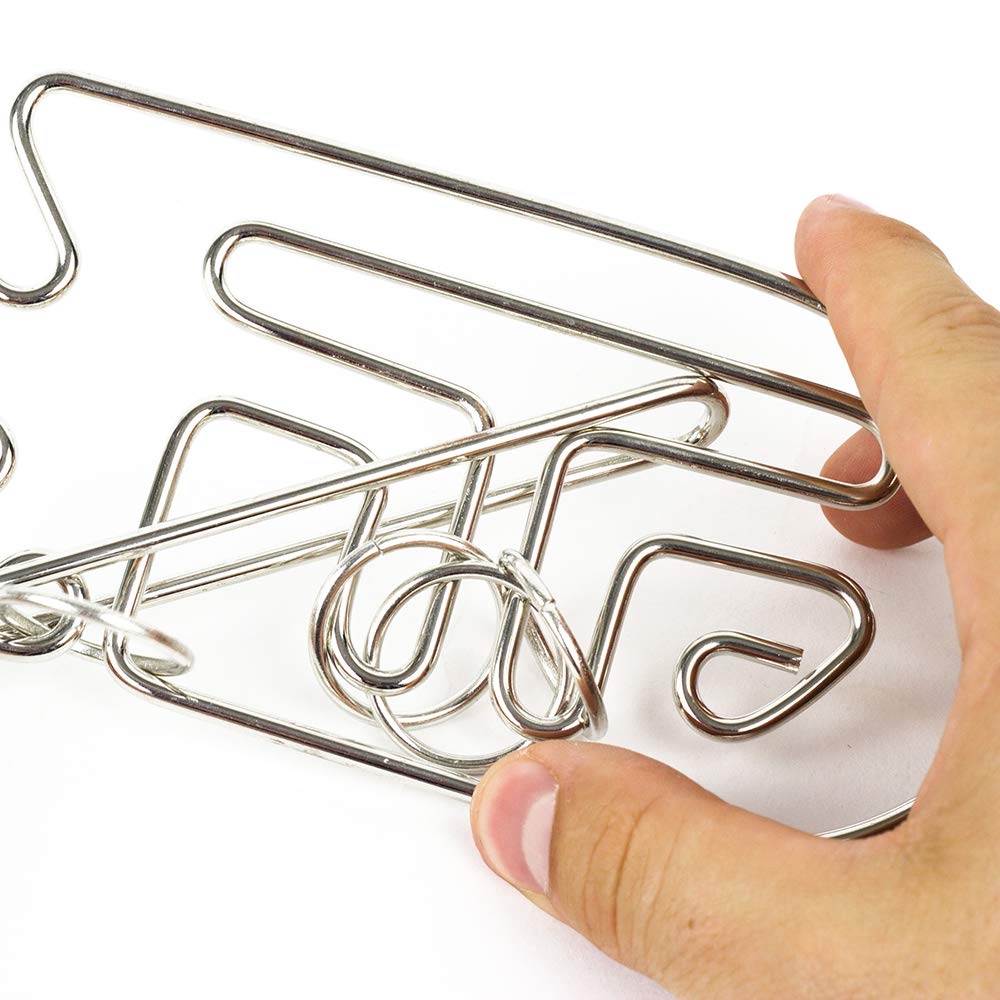Professor PUZZLE The Einstein Collection - 3D Metal Brain Teaser Puzzle | Einstein’s Fish Interlocking Puzzle | Challenging Mind Game for Adults & Teens | Perfect for Office Desk, Gifts & STEM Learning