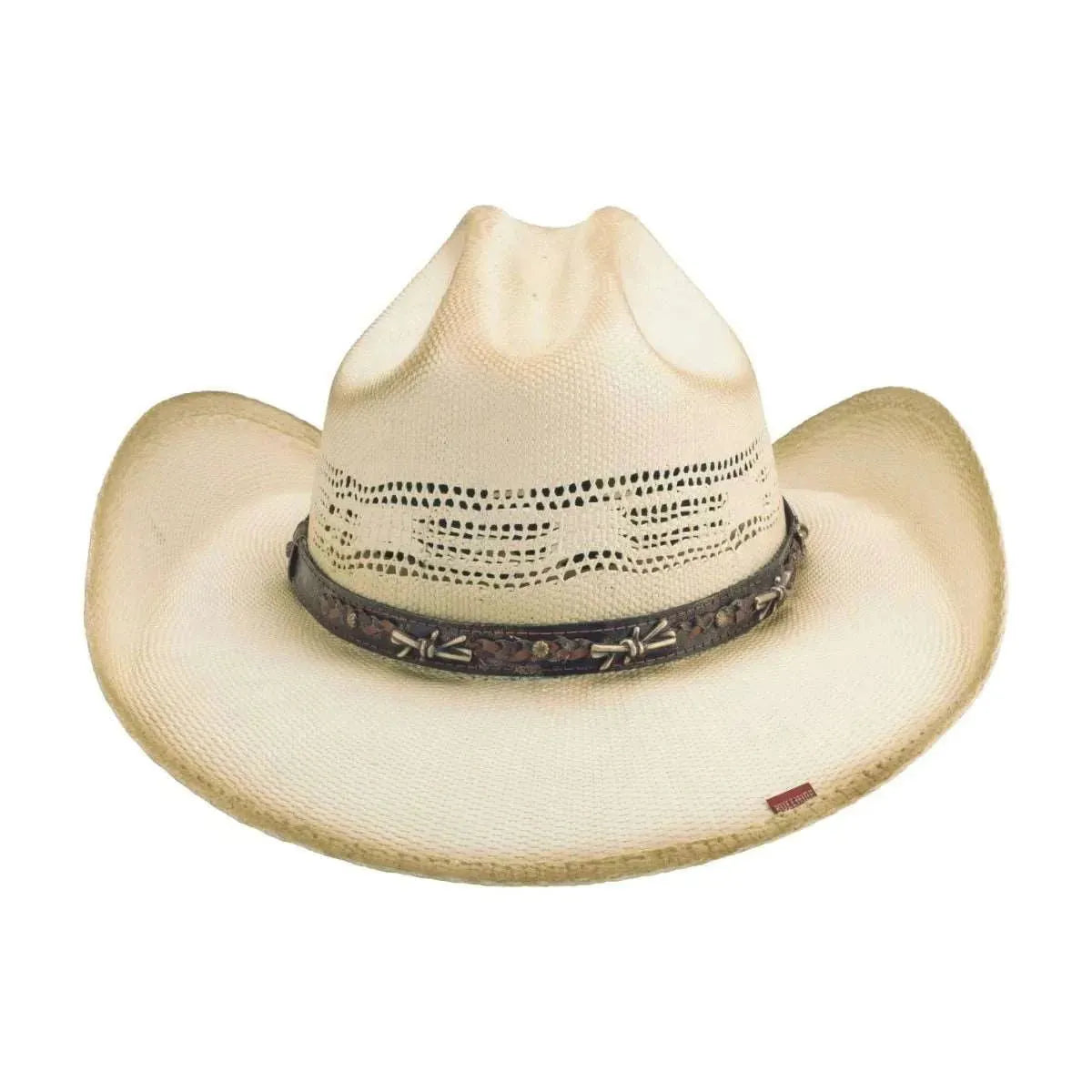 Bullhide Barb Wire Bangora Straw Cowboy Hat - Western Style Sun Protection for Men & Women - Perfect for Rodeo, Ranch Work, and Outdoor Adventures