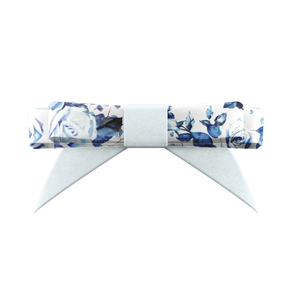 Elegant Blue Patterned Hair Bow - Stylish Hair Accessory for Women & Girls - Perfect for Parties, Weddings & Everyday Wear