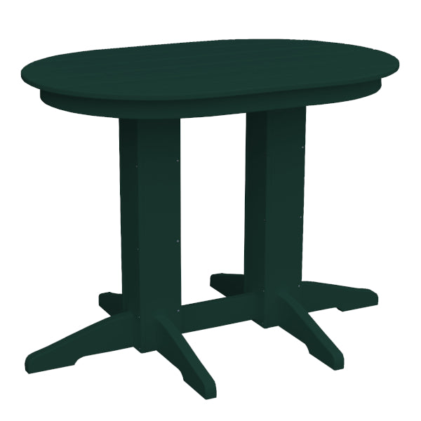 Modern Oval Counter Table for Kitchen & Bar - Stylish Dining & Entertaining Solution - Perfect for Breakfast Nook, Kitchen Island or Home Bar Setup